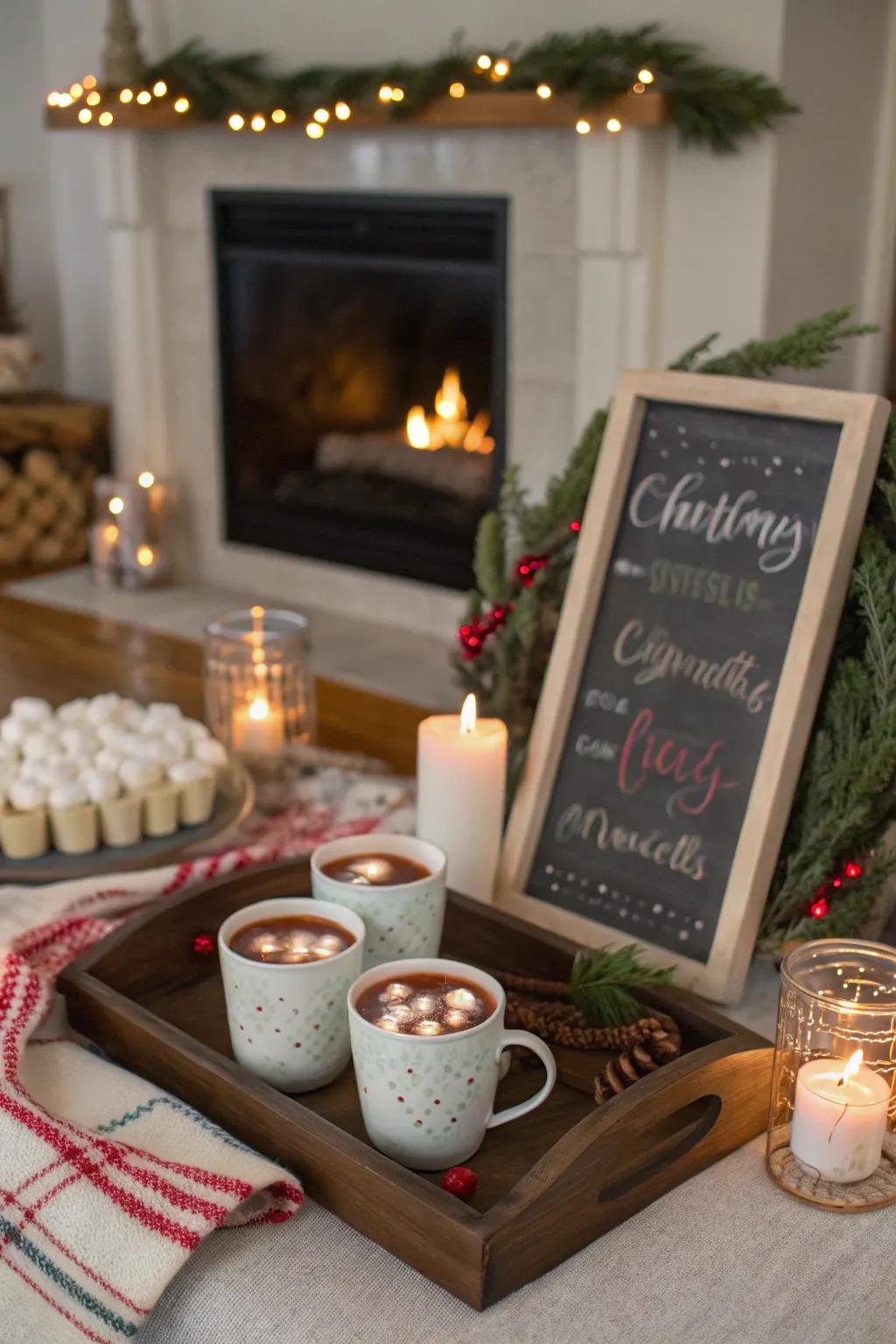 Establish an inviting atmosphere with a warm chocolate alcove.