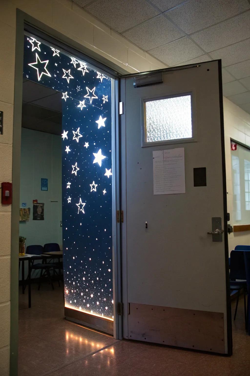 A serene and gleaming starry sky.