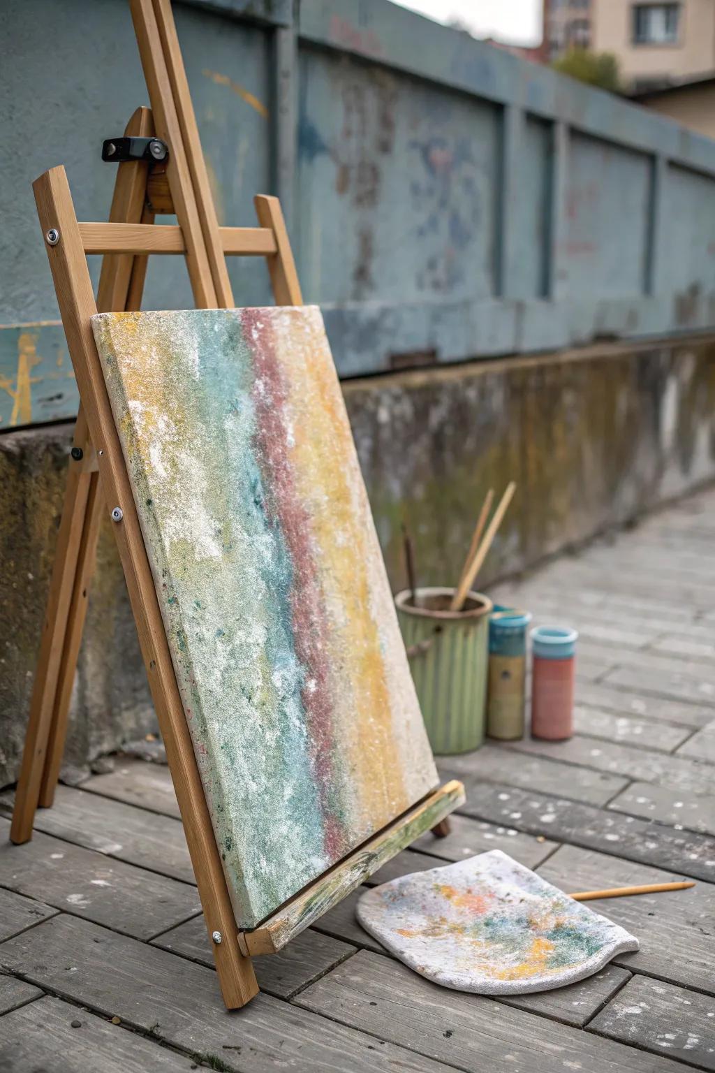 Exude persona via a grungy, textured backdrop. <strong><em>Let your art tell a story of resilience and character.</em></strong>” loading=”lazy” class=”pimg”>
	</picture><figcaption>Exude persona via a grungy, textured backdrop. <strong><em>Let your art tell a story of resilience and character.</em></strong></figcaption></figure>
<p>For a tougher aesthetic, employ a cellulose sponge to pat paint onto your canvas, fashioning a grungy, textured backdrop that exudes persona. <strong><em>It’s like adding layers of history and character to your art.</em></strong></p>
<h3>Some handy options:</h3>
<ul class=
