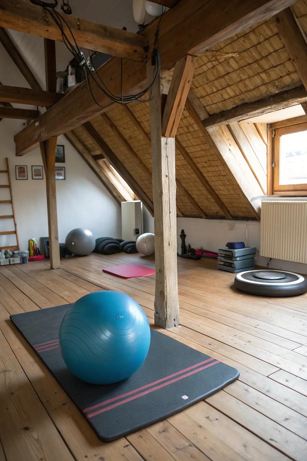 A balance area for improving stability and core strength.