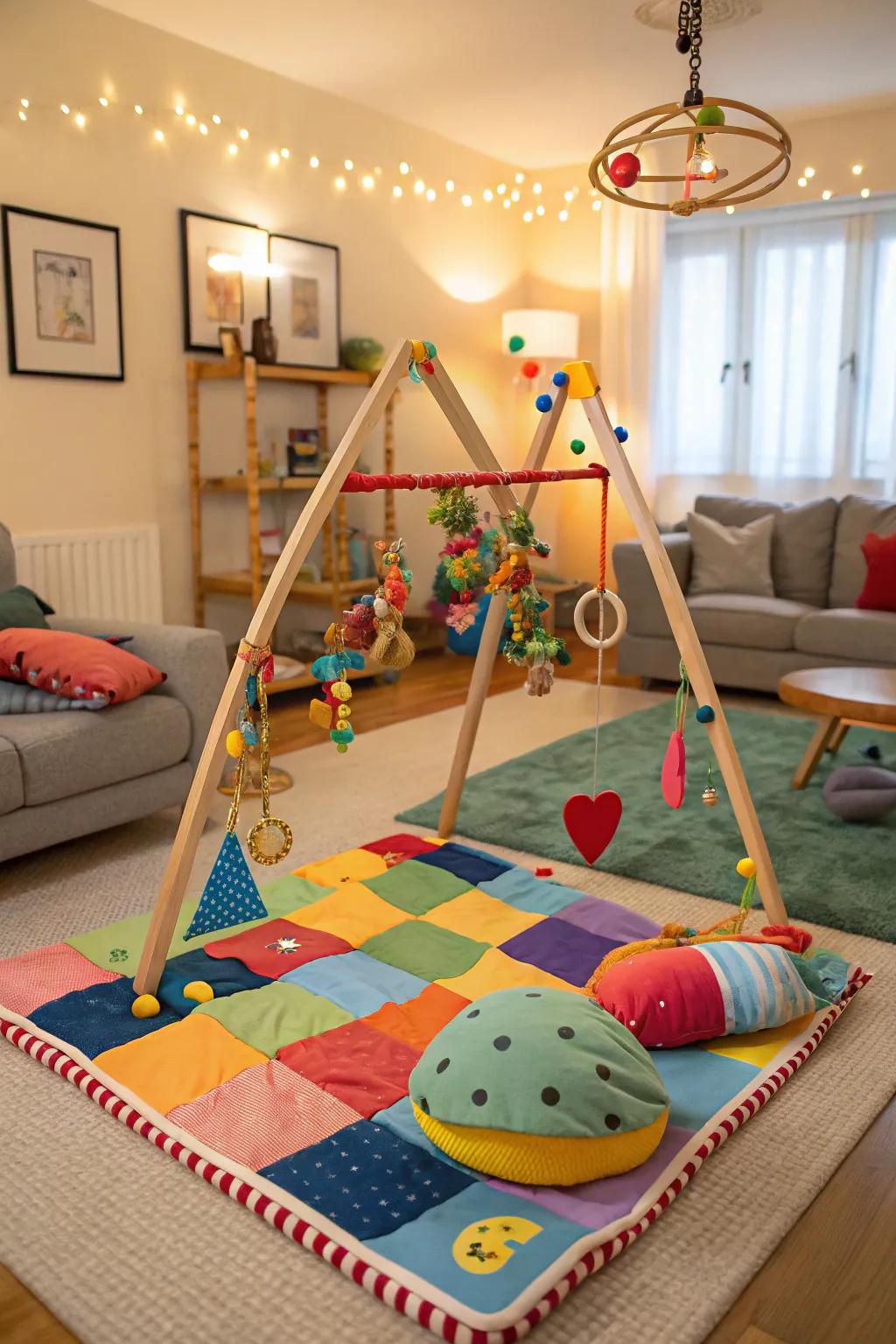 An activity station for stimulating your baby's senses.