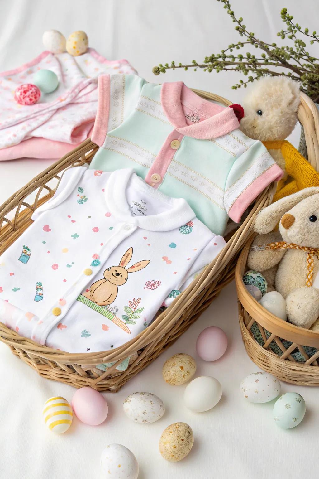 Slumberwear enveloping your little one in solace and Easter elation.