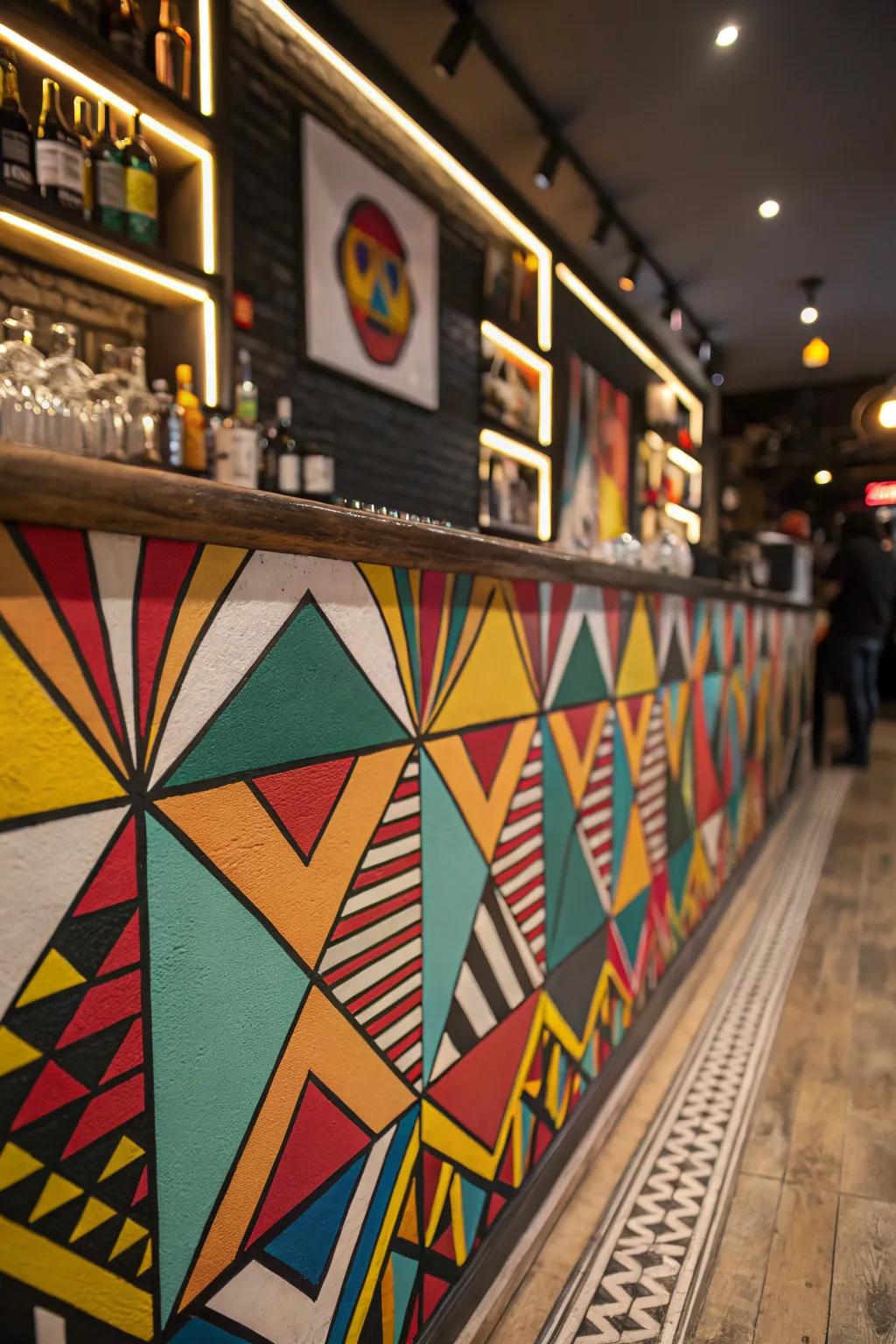 Precise patterns bring modern elegance to your bar.