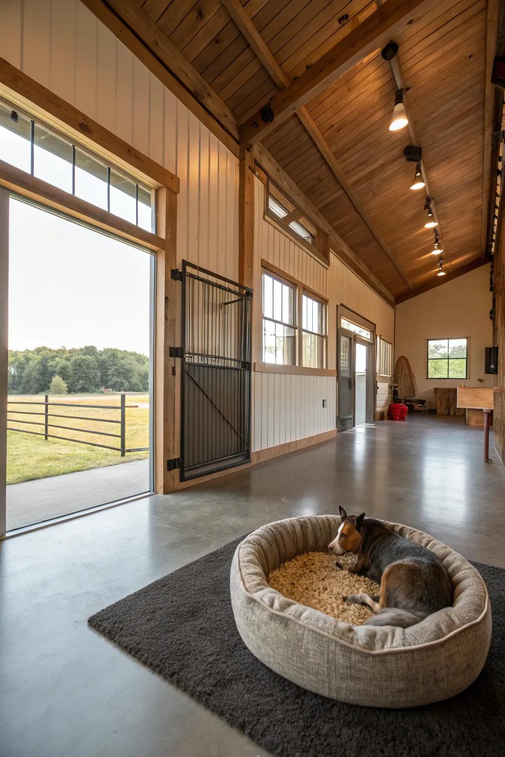 This pet-comfortable space was thoughtfully designed with both function and comfort in mind.