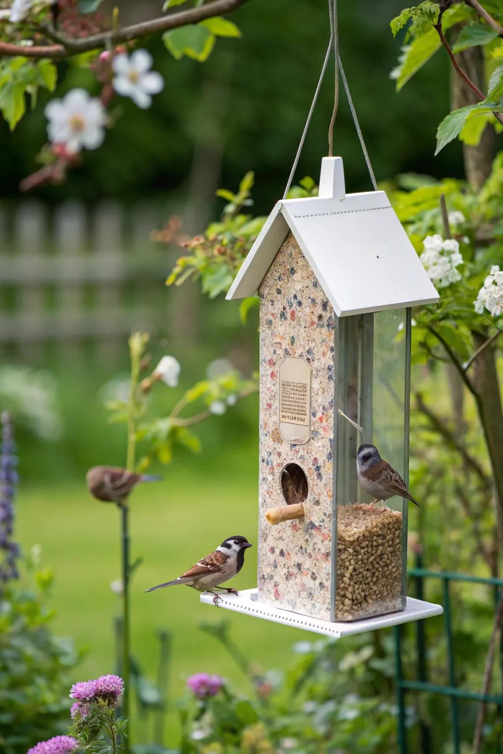Receive avian guests employing carton avian provisioners.