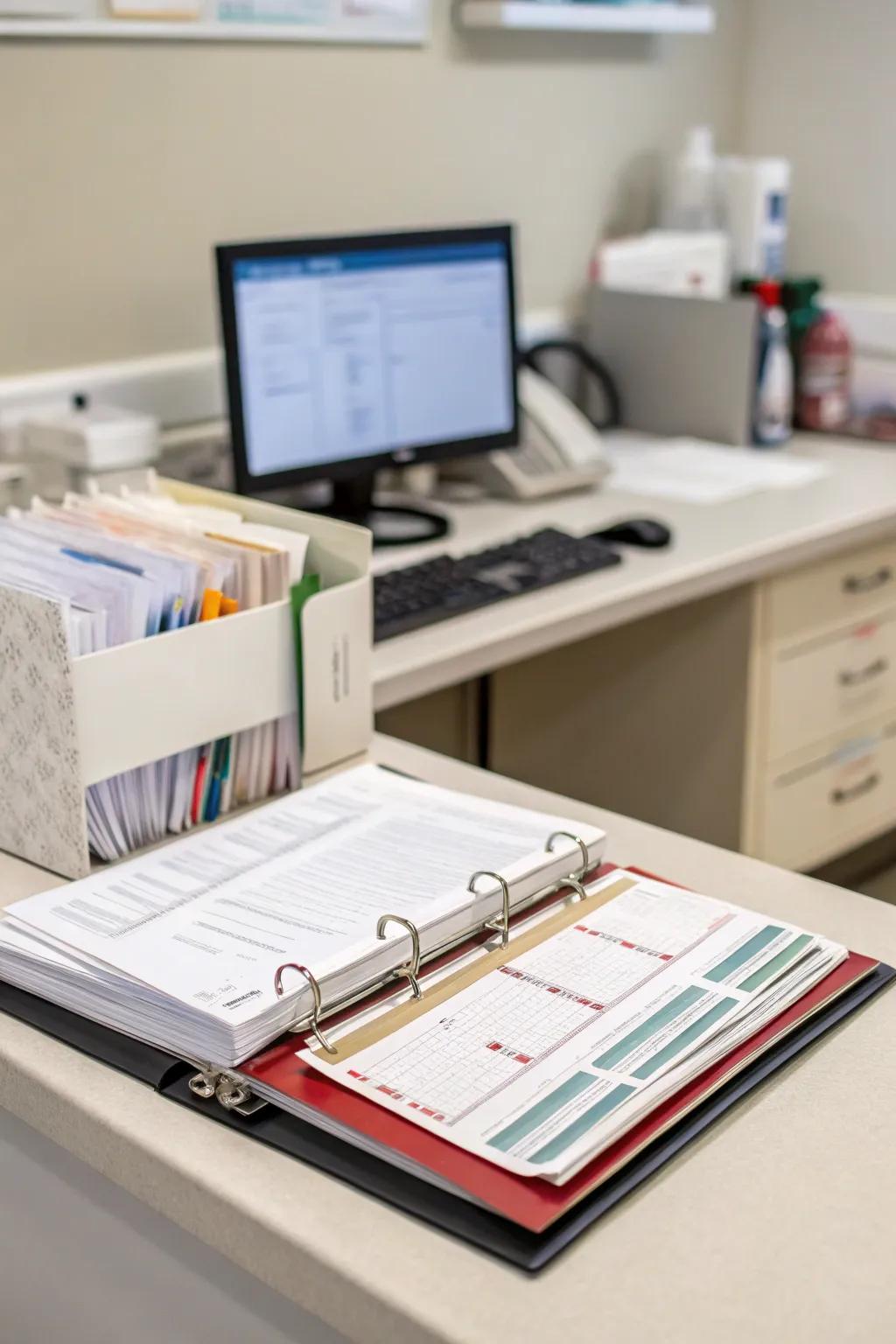 Medical binder for comprehensive health management.