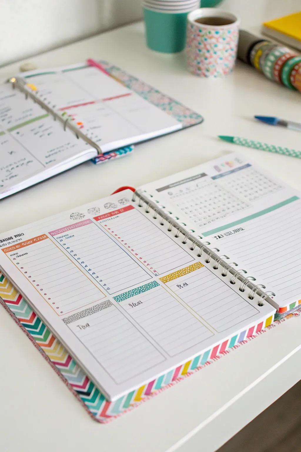 Tape add joy to plain pages.