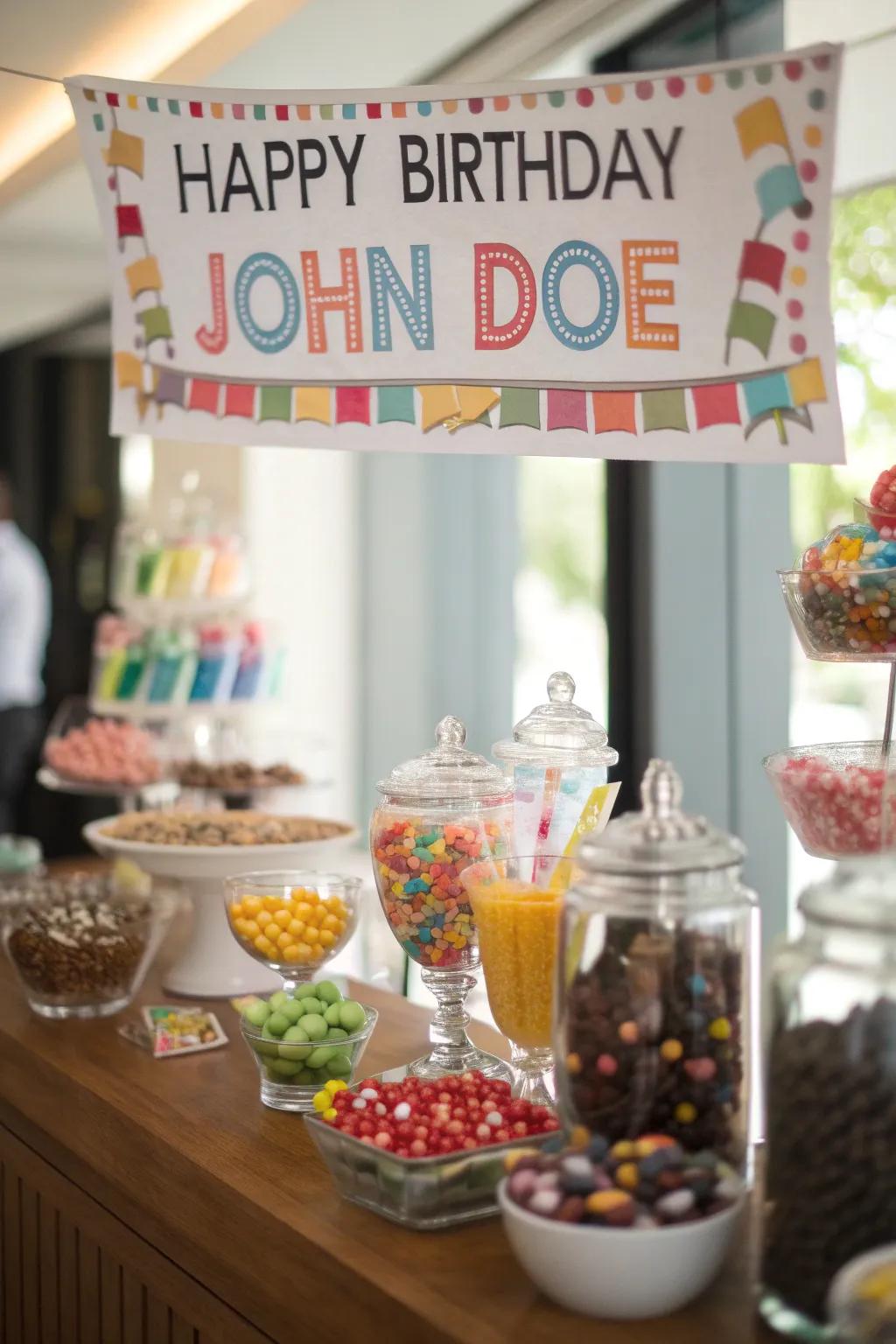 A personalized standard adds a special and welcoming touch, enhancing the overall ambiance of the event.