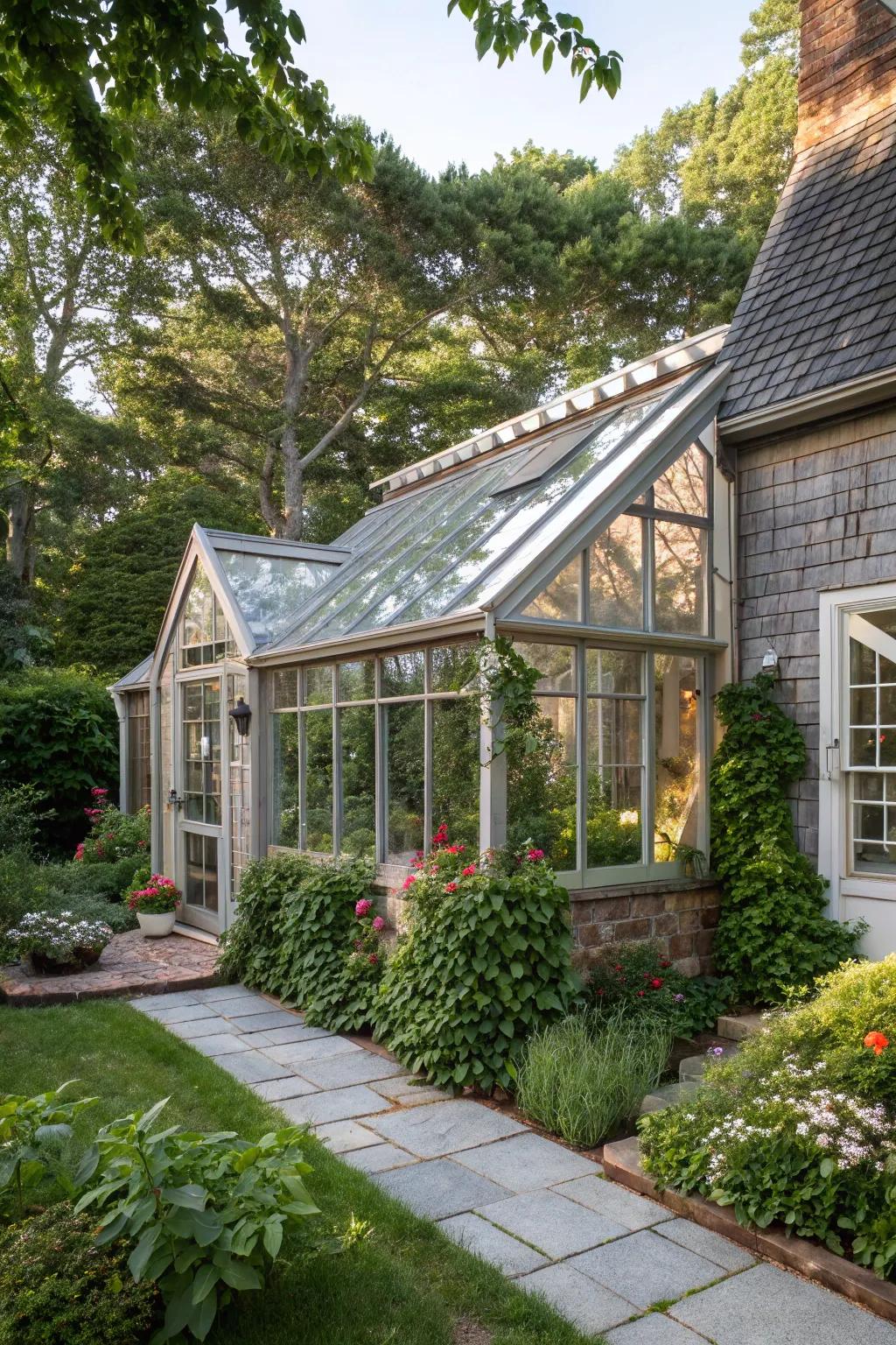 Growing structure featuring lush greenery