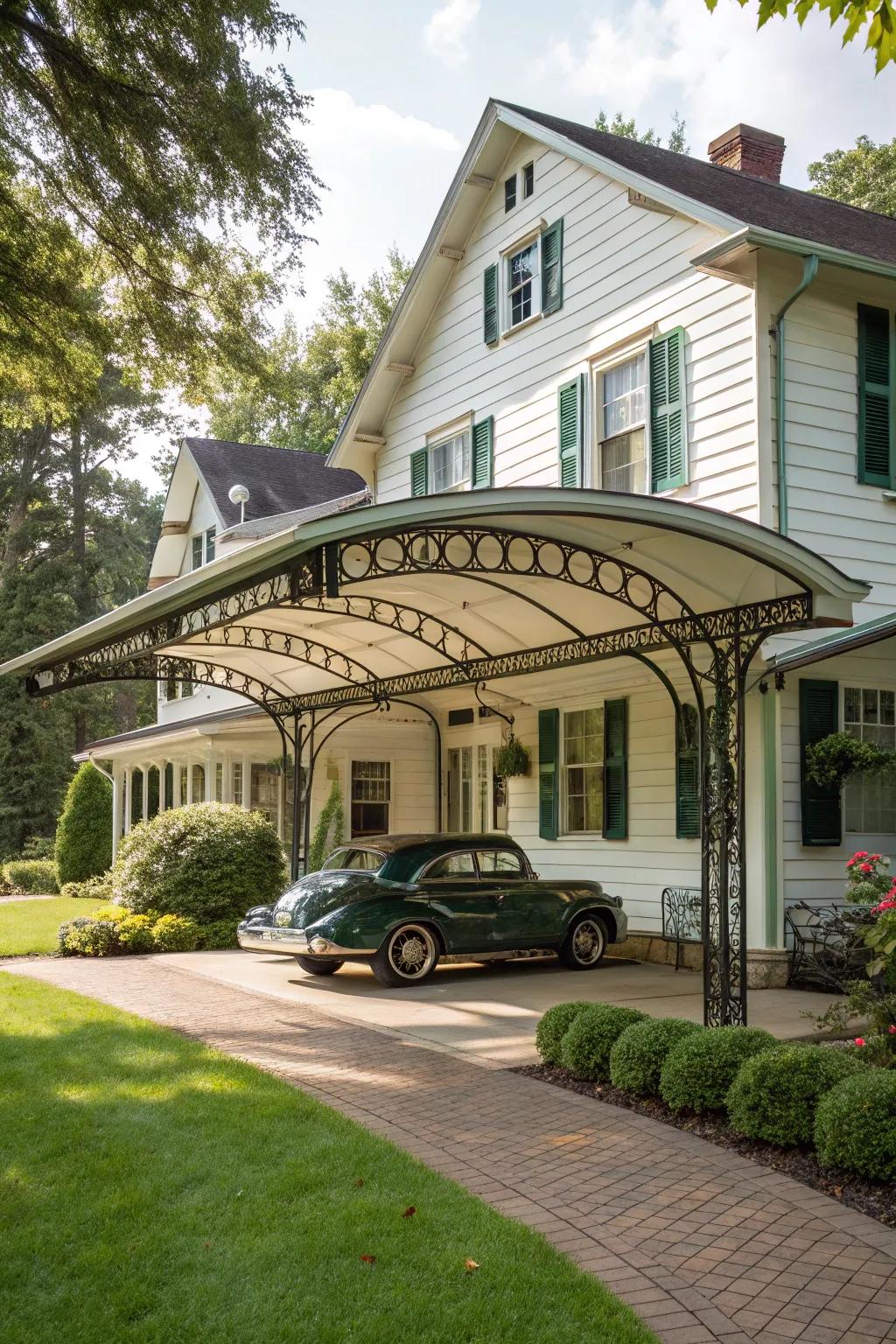 A nostalgic addition through vintage carport design.