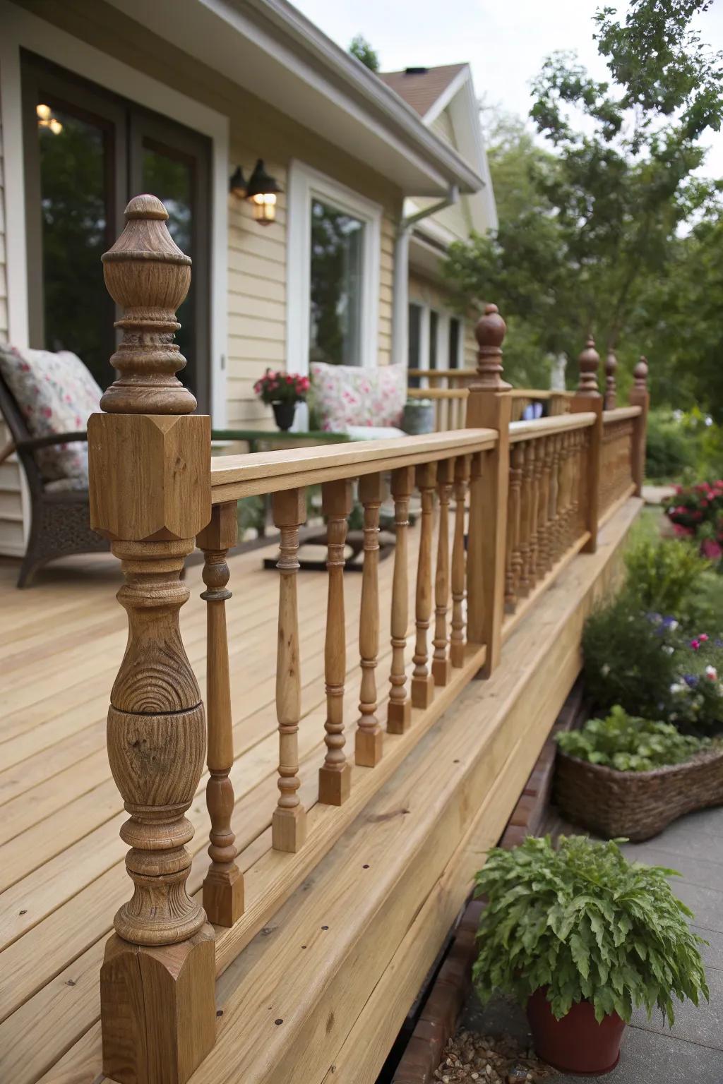 Charm your deck with vintage-inspired spindles.