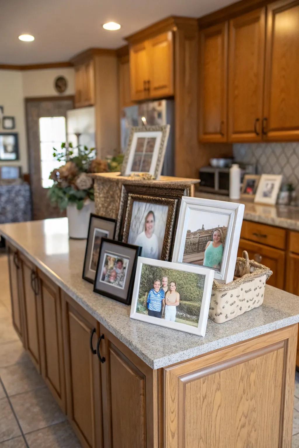 Add a personal detail using cherished family photos.