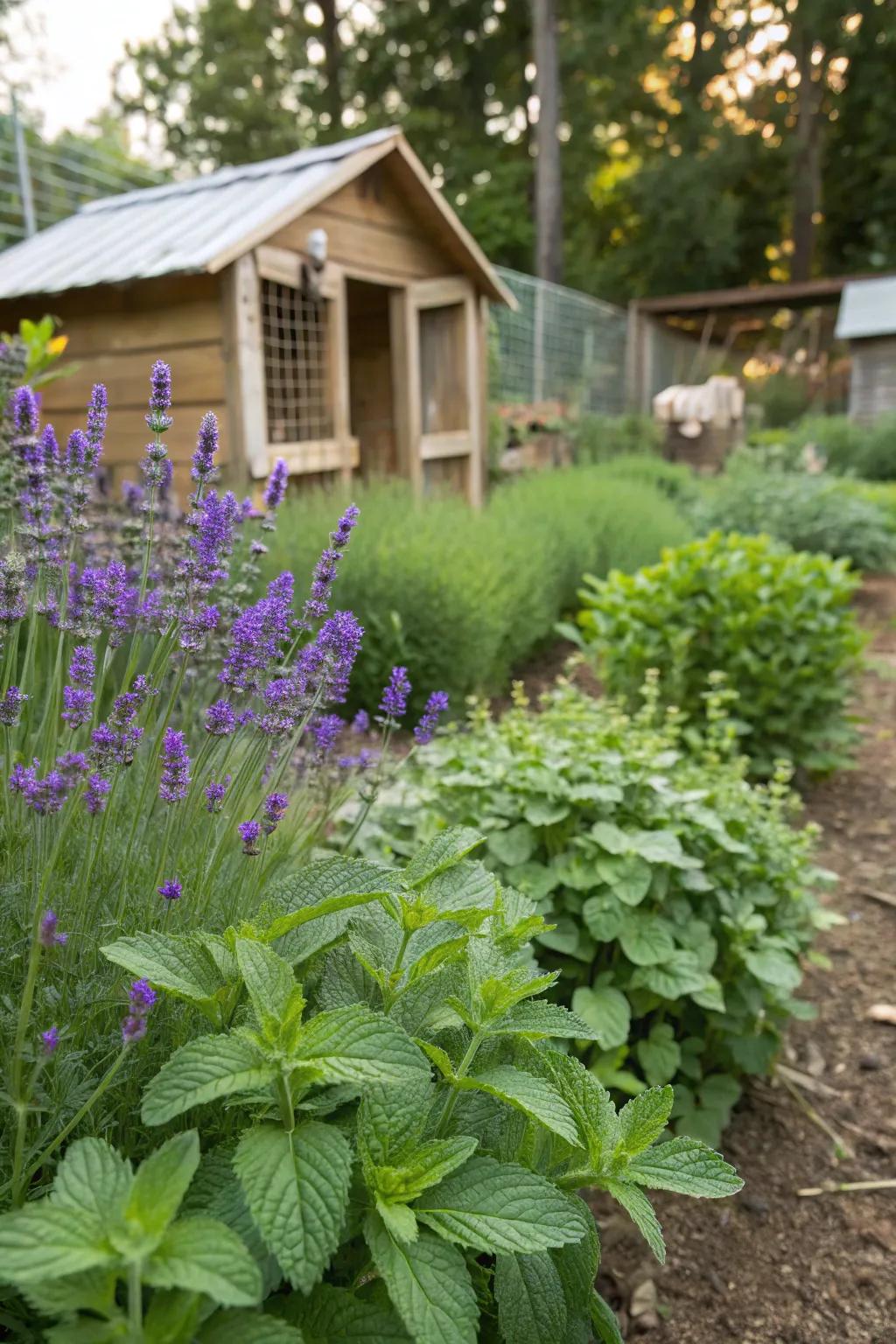 Planting flavoring gardens offers greens and repels pests naturally.