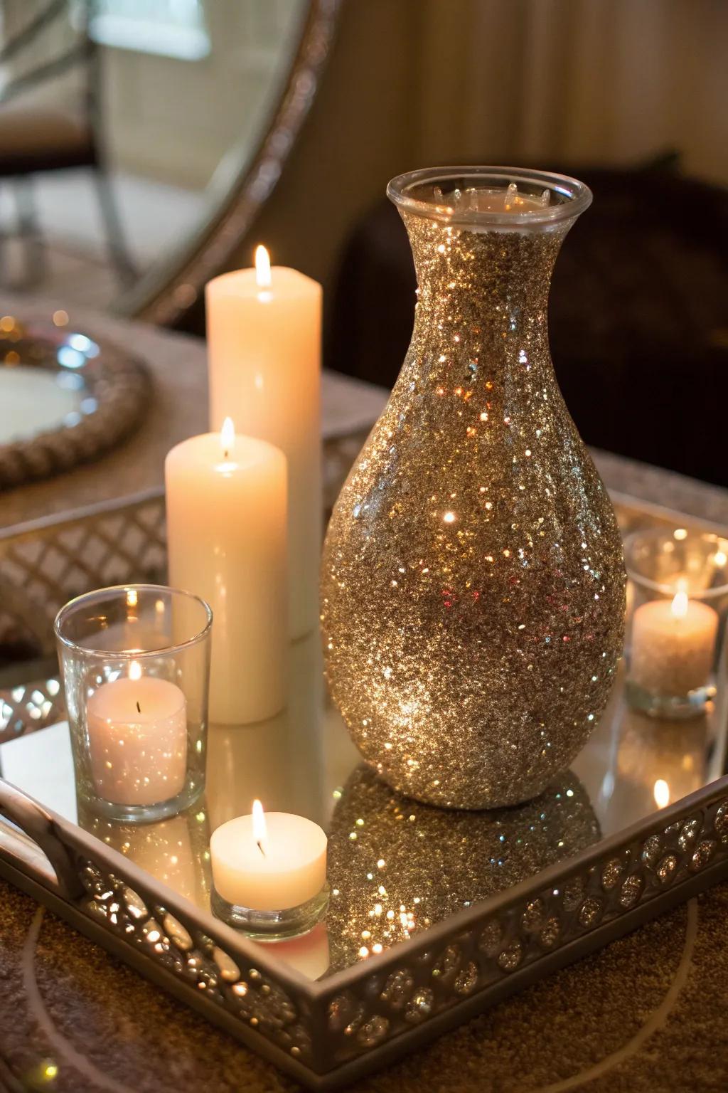 Sparkling radiance: iridescence infuses a hint of allure to any setting.