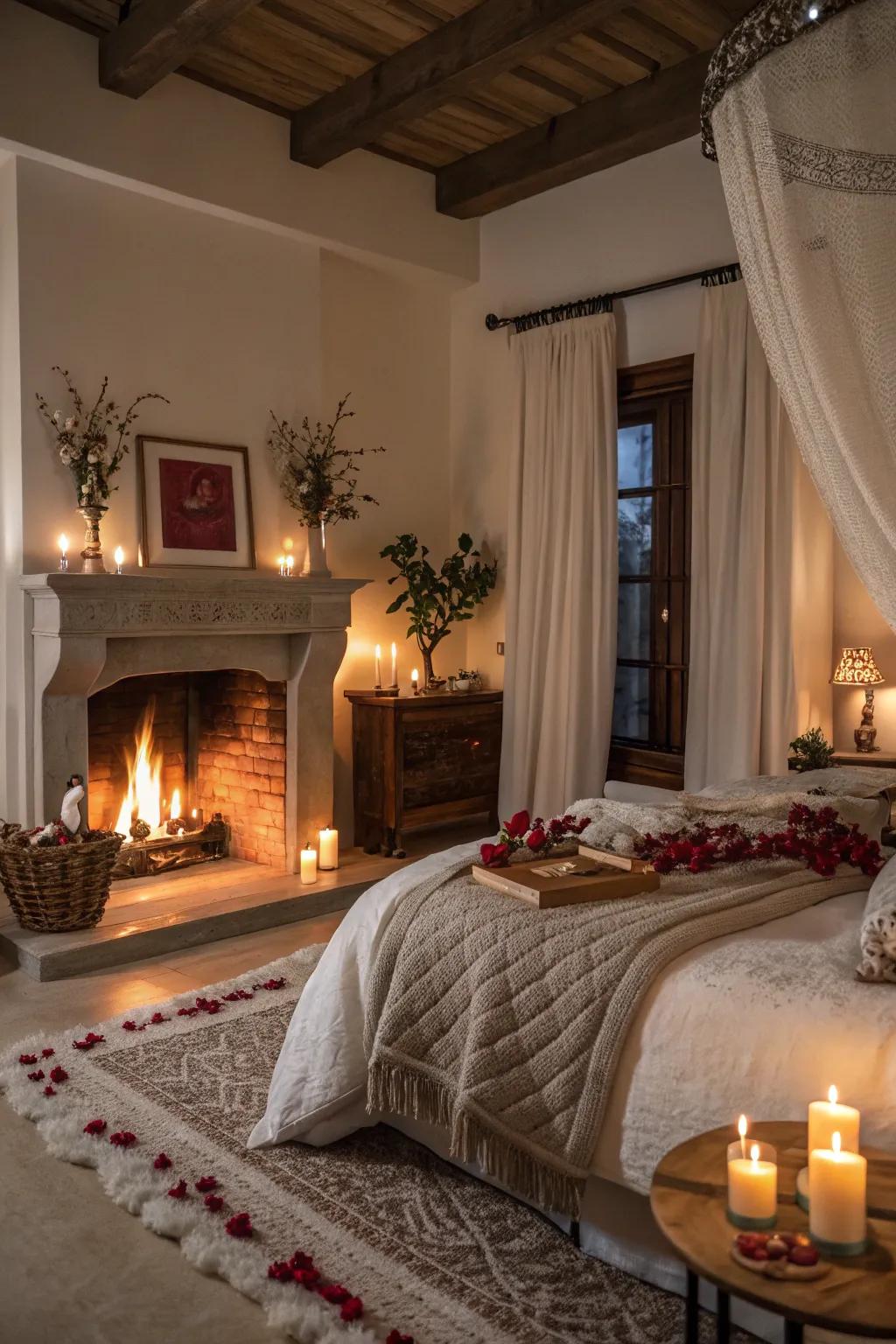 A hearth for snug, romantic nights