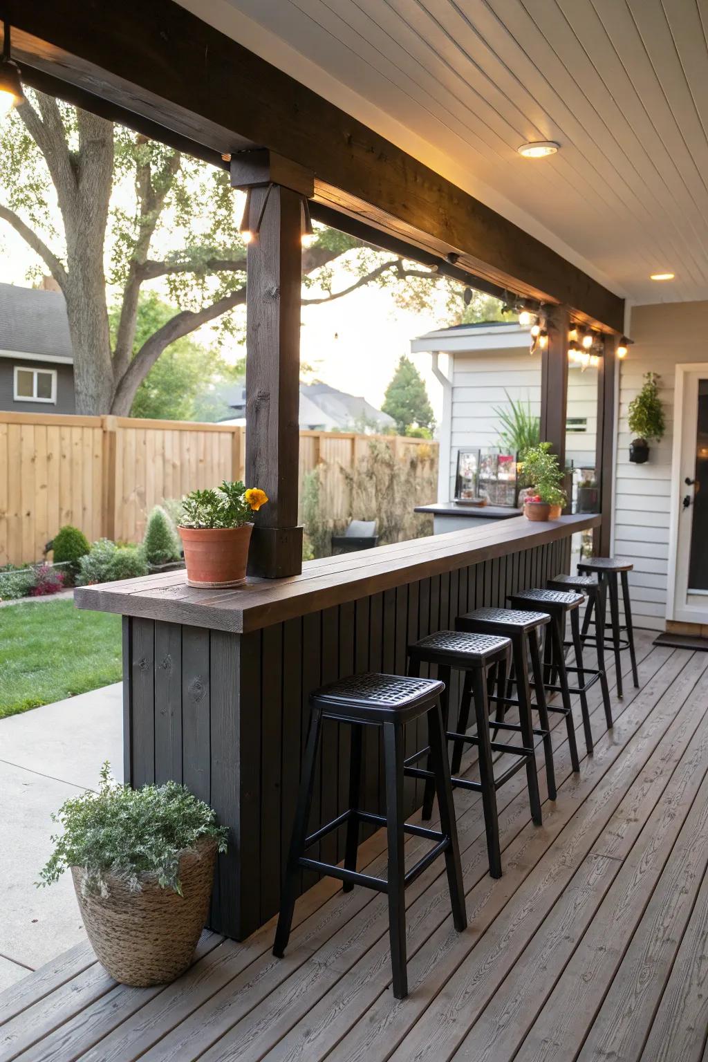 Built-in bars create a perfect setting for entertaining guests.