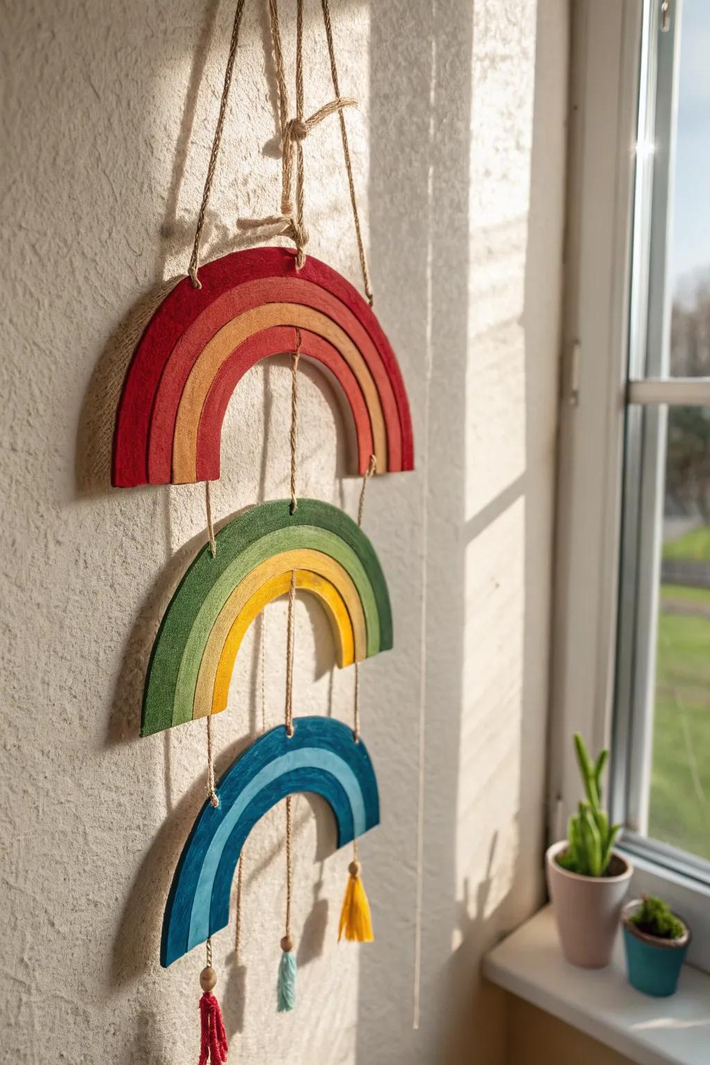 Bring the magic inside with this amazing DIY multi-hue hanging, adding a splash of color and fun.