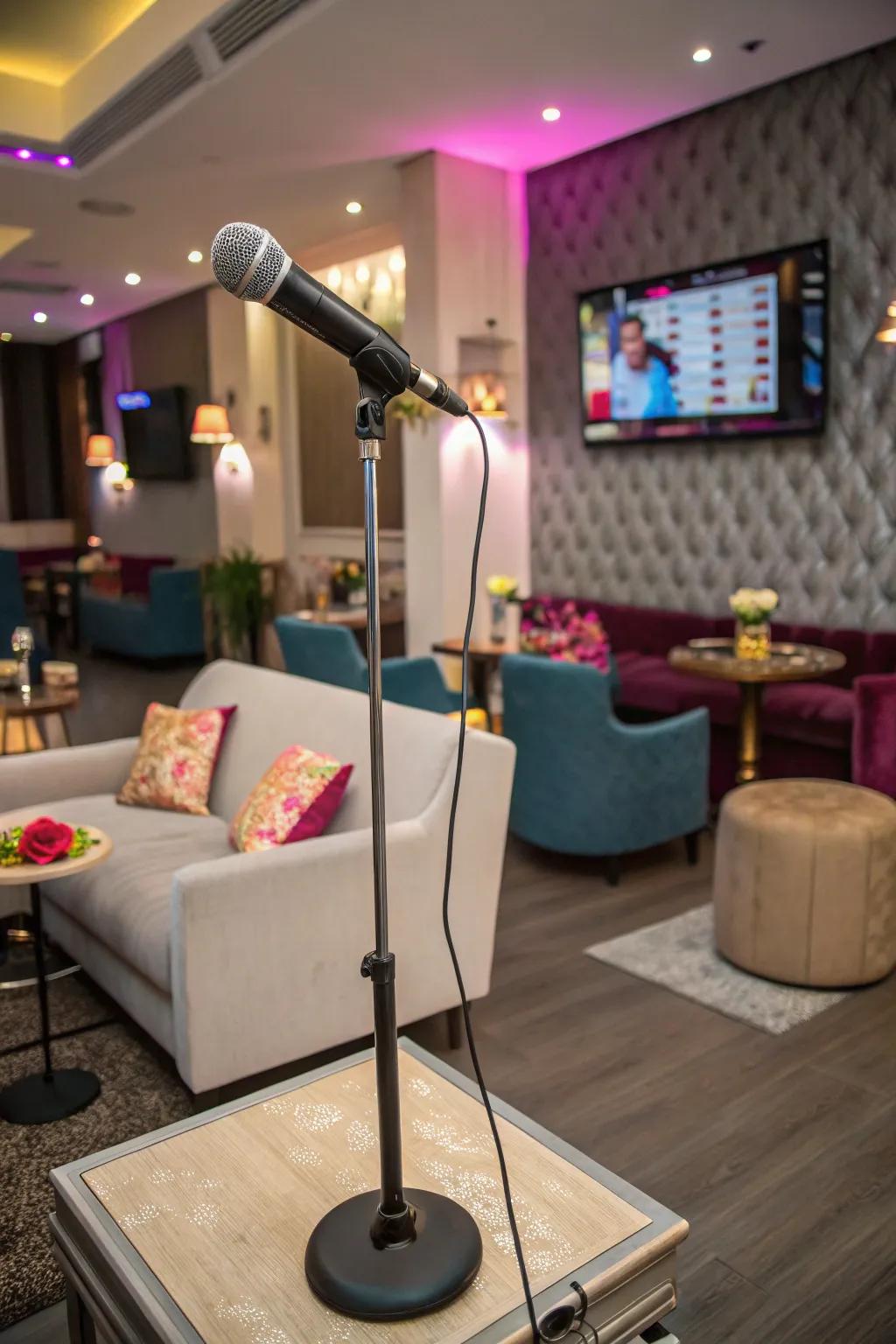 A sing-along nook beckons visitors to channel their inner disco divas for fun sing-alongs.