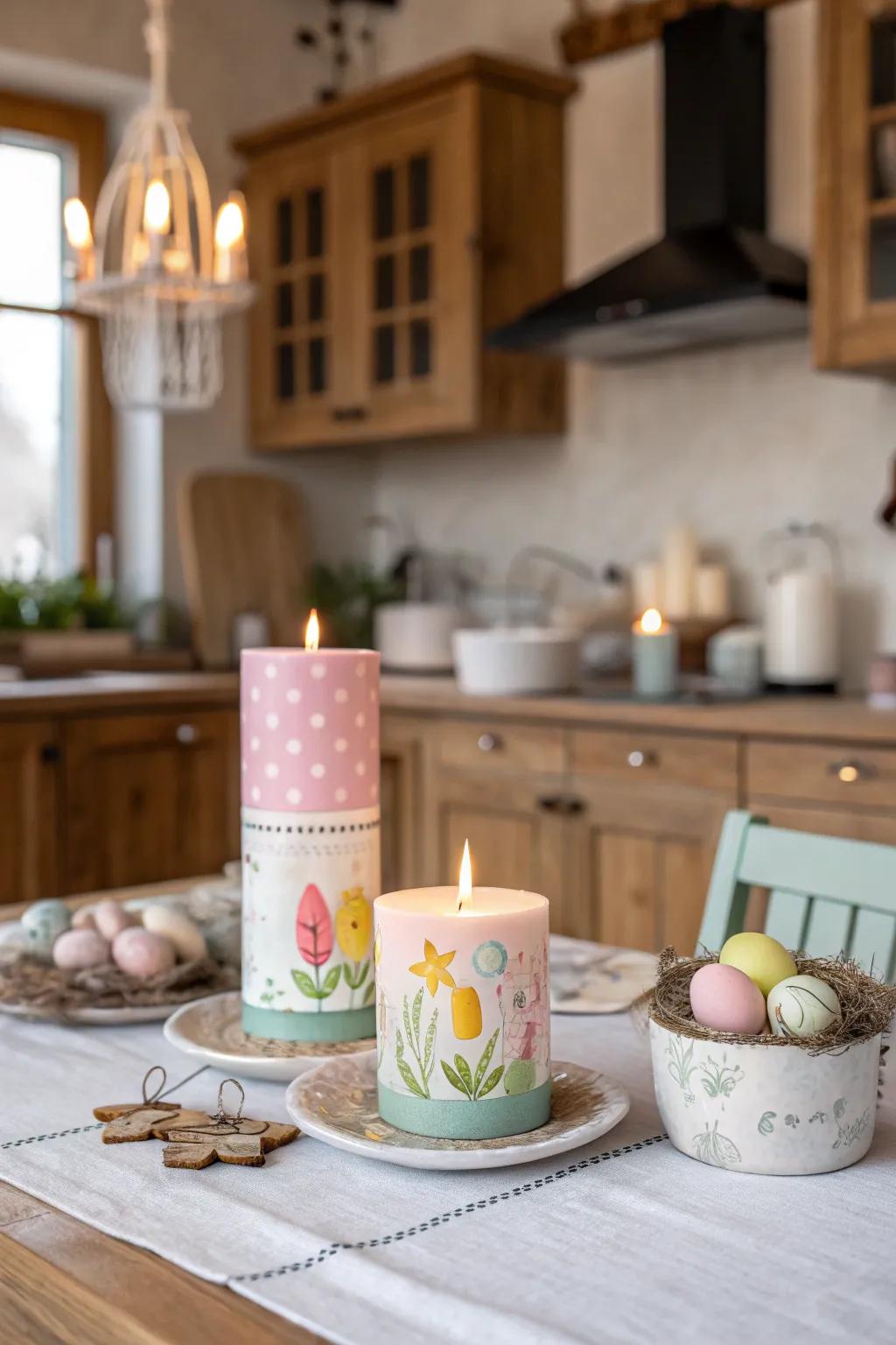 Easter-inspired flame carriers mix charm.