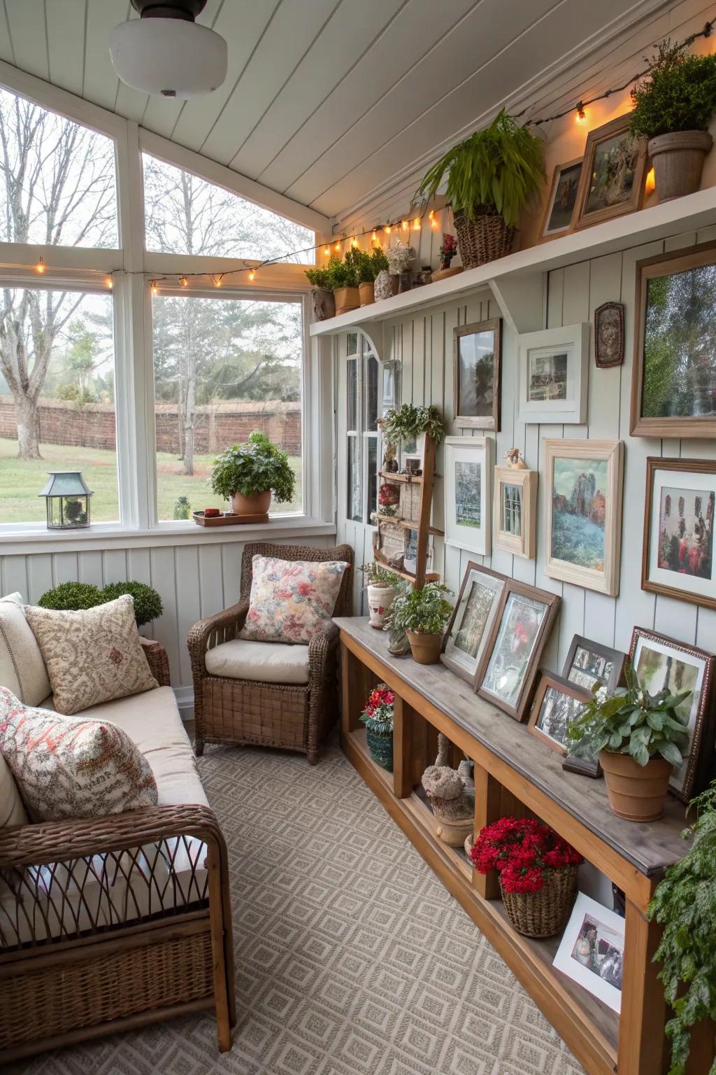 Transform your porch into a home through personal details.