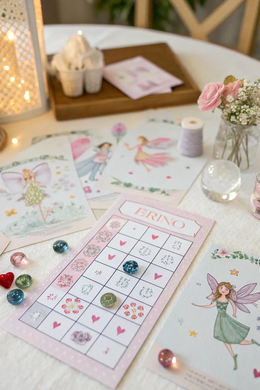 Fairy bingo infuses a frolicsome element to the festivities.