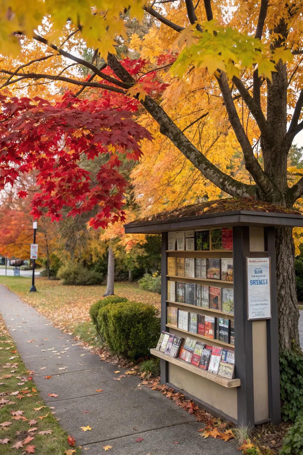 An enticing 'Leaf Through a Good Book' themed board.