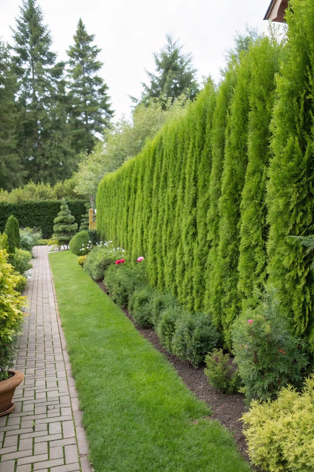 Viridian Western Red Cedar offers a distinctive and striking hedging choice.