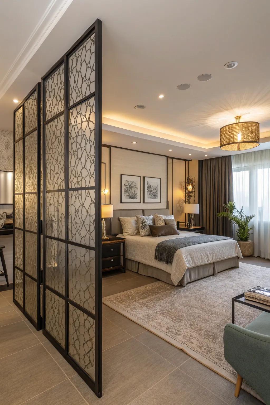 Room separators improve privacy and focus by making distinct zones.