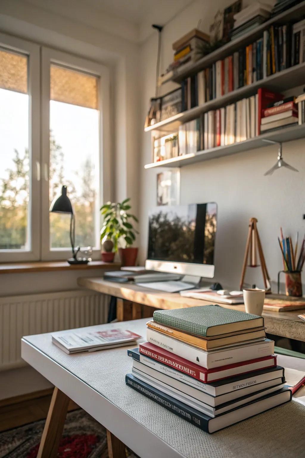 Design books provide inspiration and fresh perspectives.