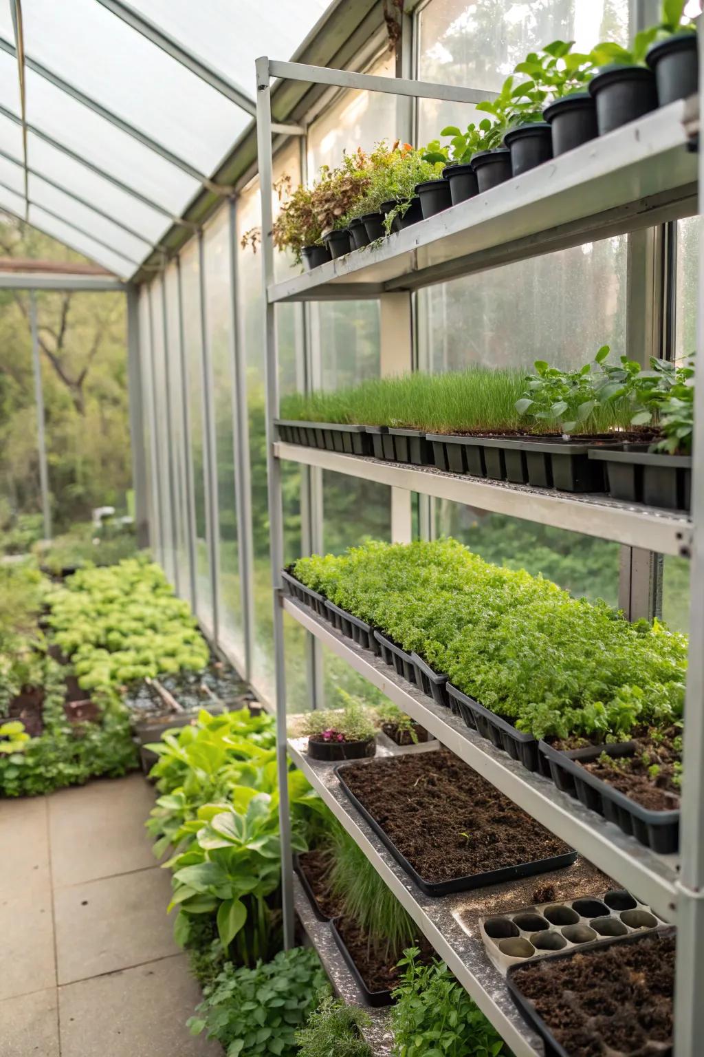 Futuristic wall racks for variable setups.