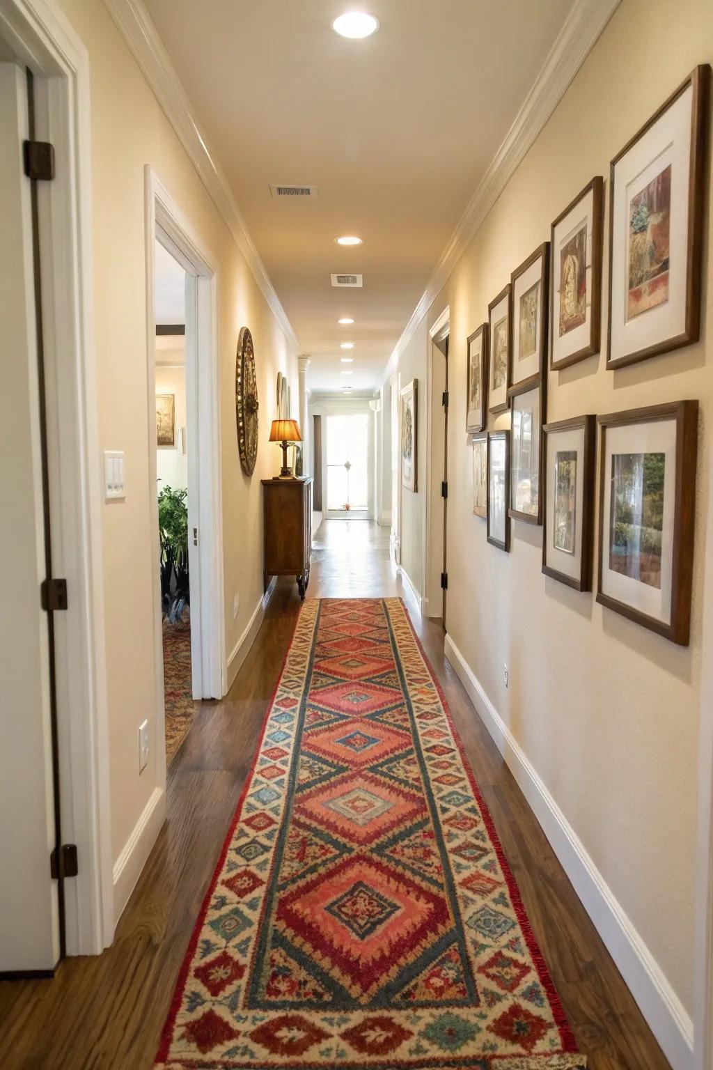 A custom runner introduces a unique and personal touch to your hallway design.