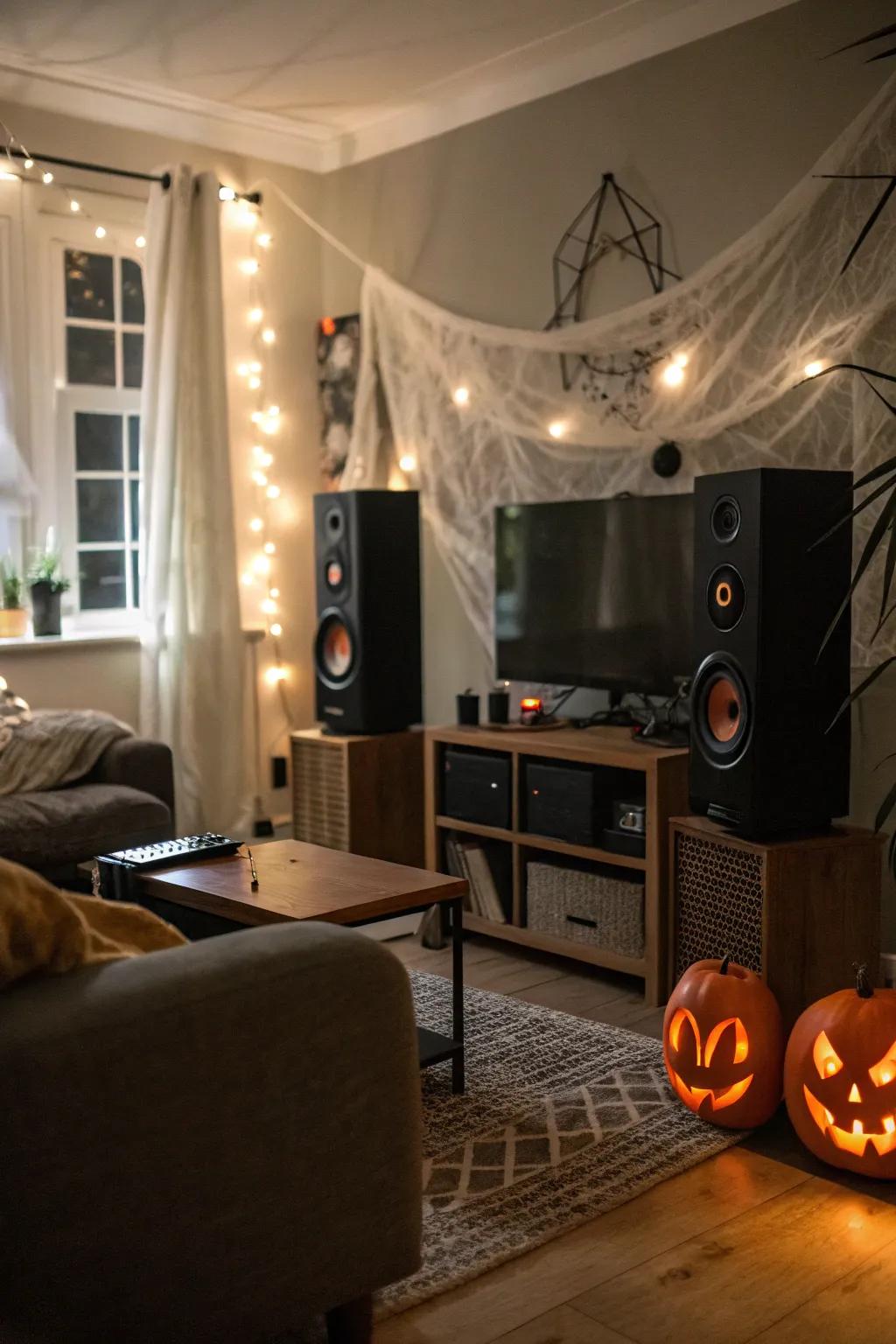 Unearthly sounds finalize the immersive experience.