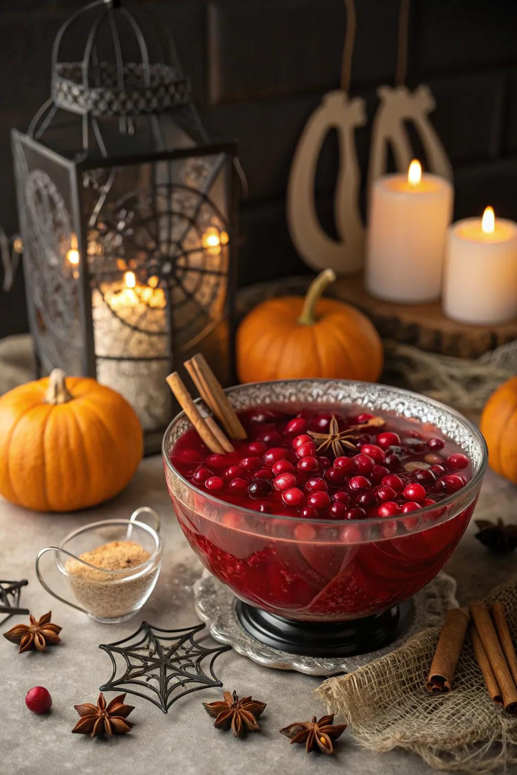 A Spiced Cranberry Potion that warms the soul on a chilly night.
