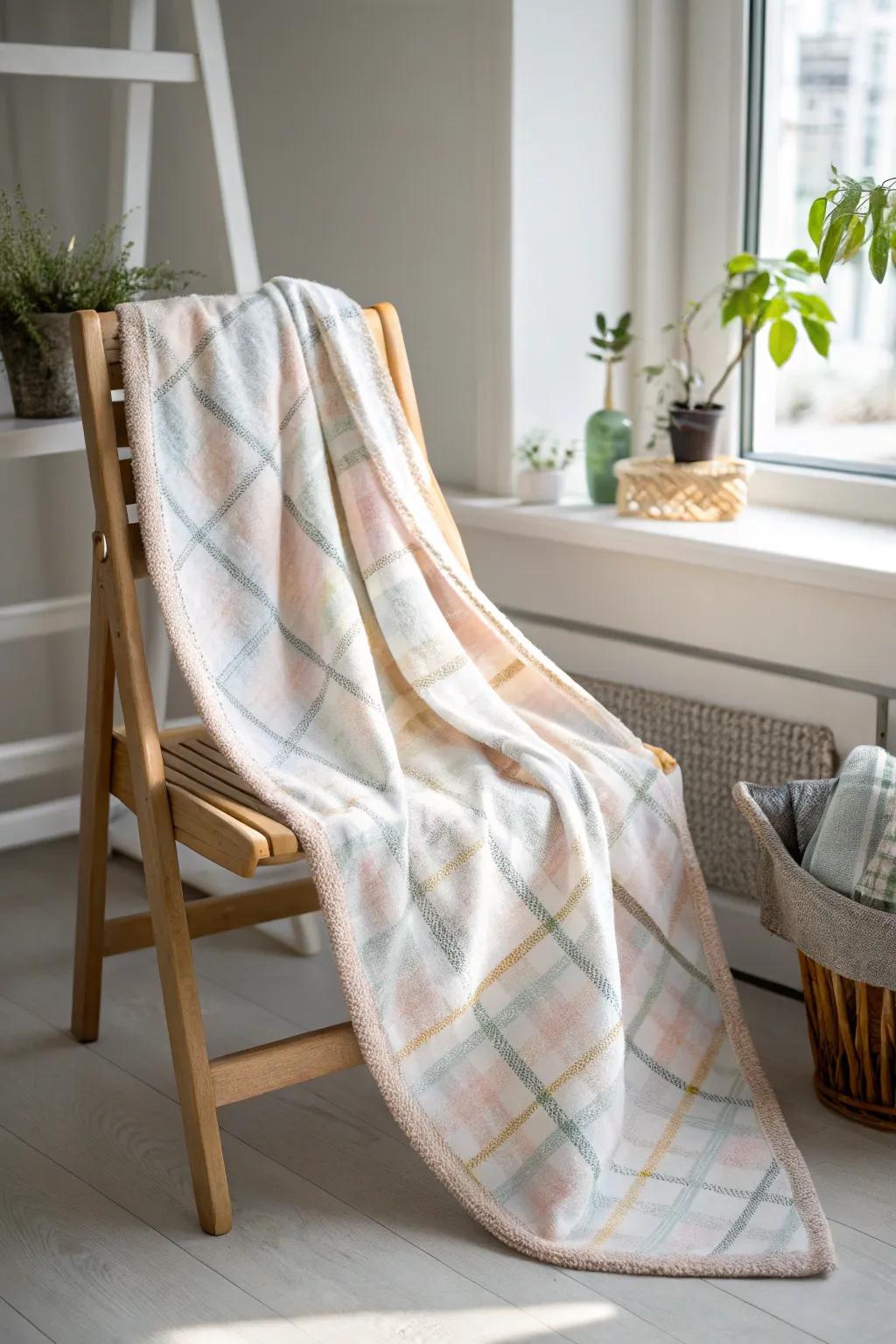 Envelop your little one in warmth and style with this comforting flannel baby blanket, perfect for those chilly nights.