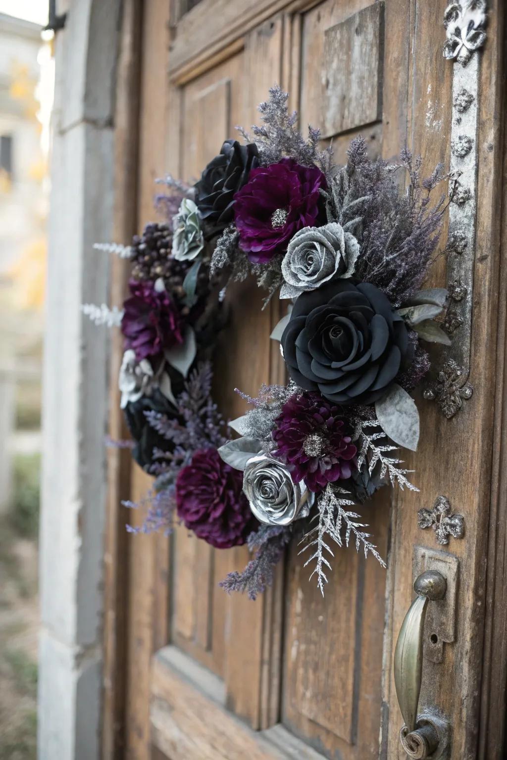 Forge a hauntingly exquisite garden through this floral wreath.