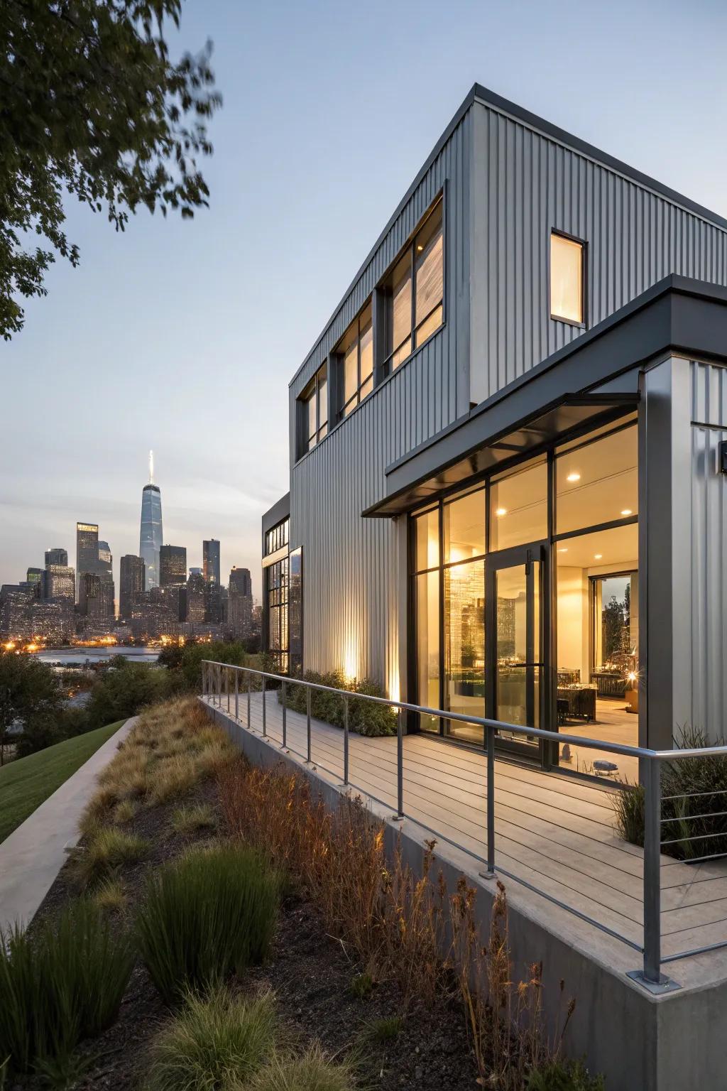 Metal trim gives a cool, factory-inspired edge.
