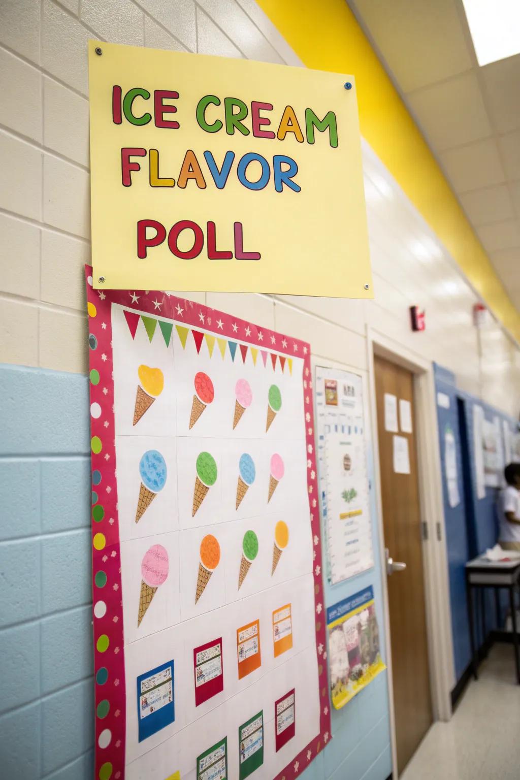 Engage with an interactive frozen treat essence vote.