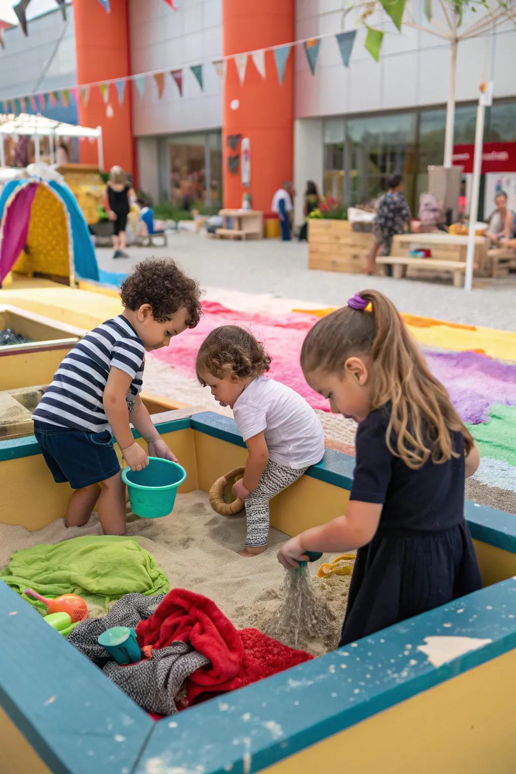 Engage young minds with a vibrant tactile activity zone.