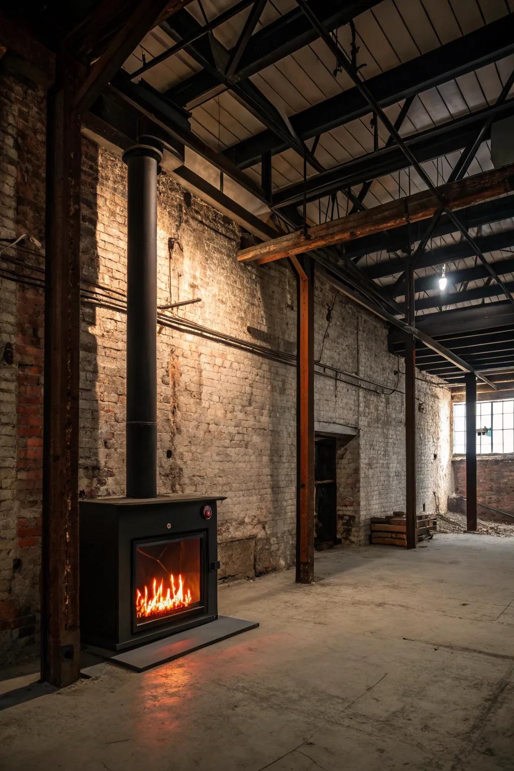 Fireplace adds coziness.