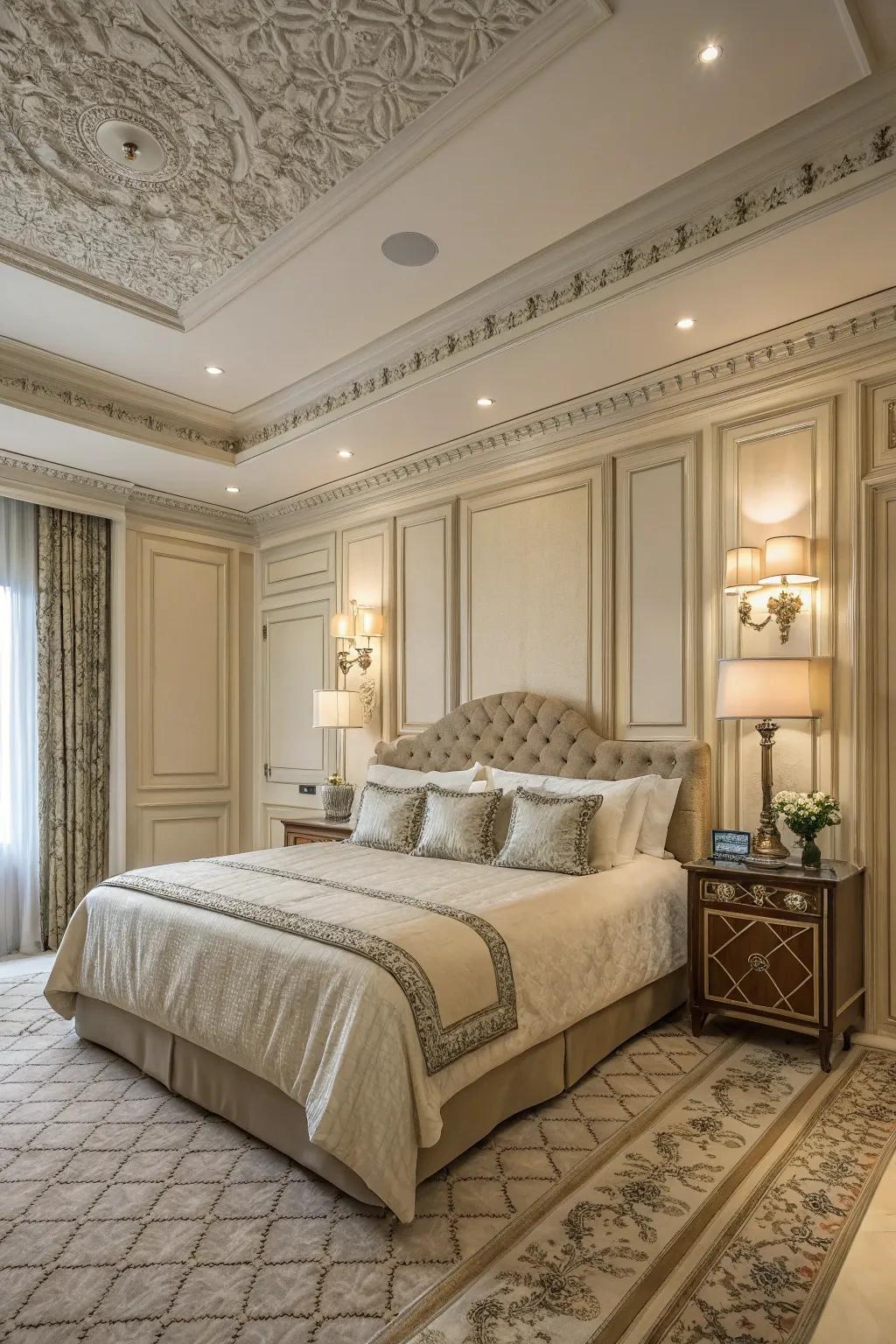 Architectural nuances can add elegance and depth to your king bedroom.