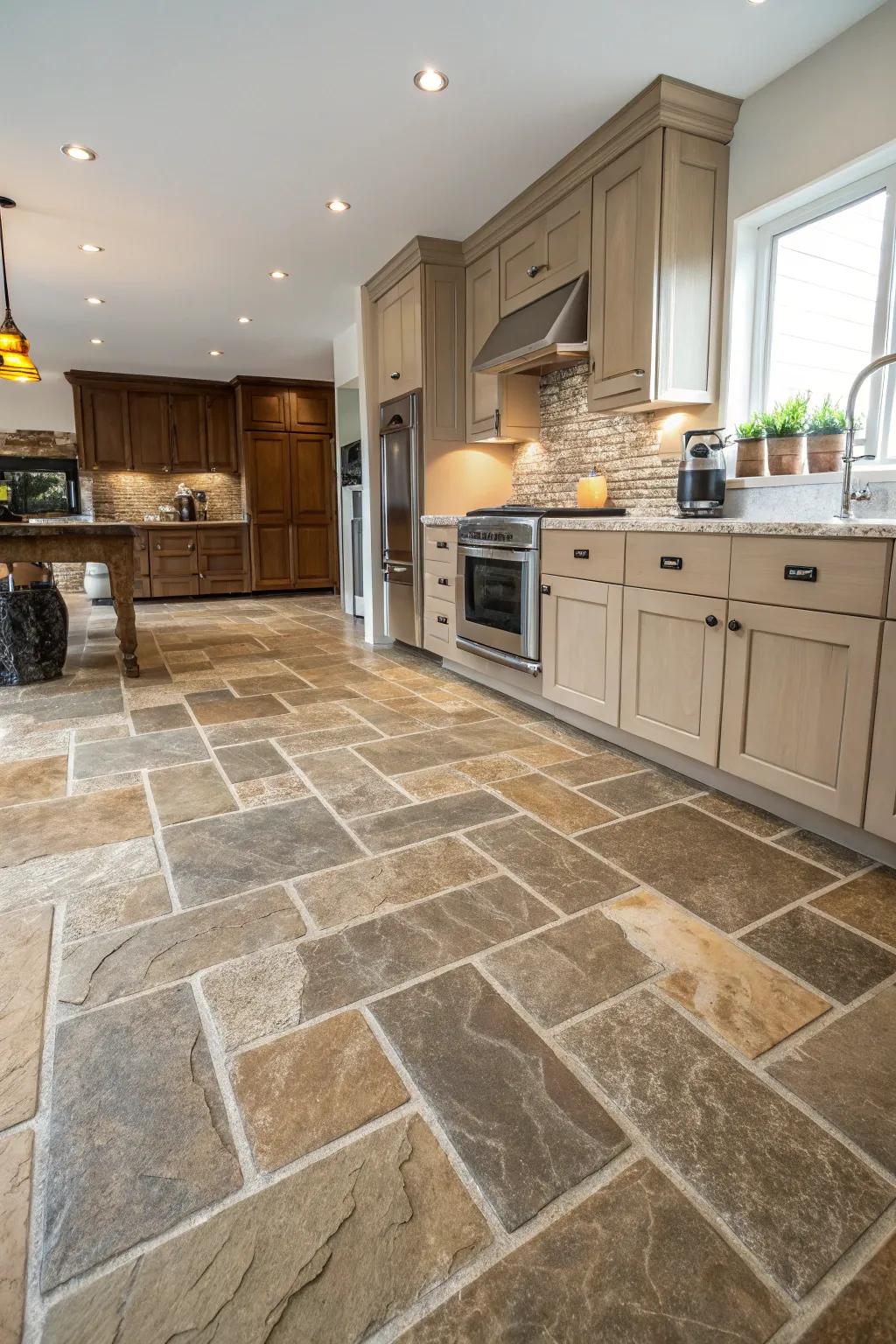 Appreciate the beauty and resilience of rock-inspired squares.