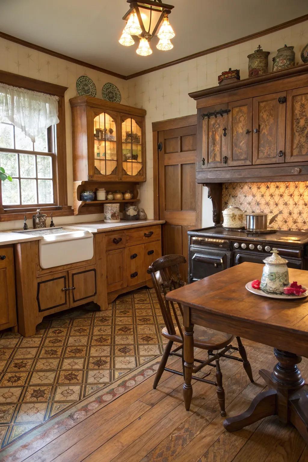 End grain floors offer a distinctive texture and a sense of history.