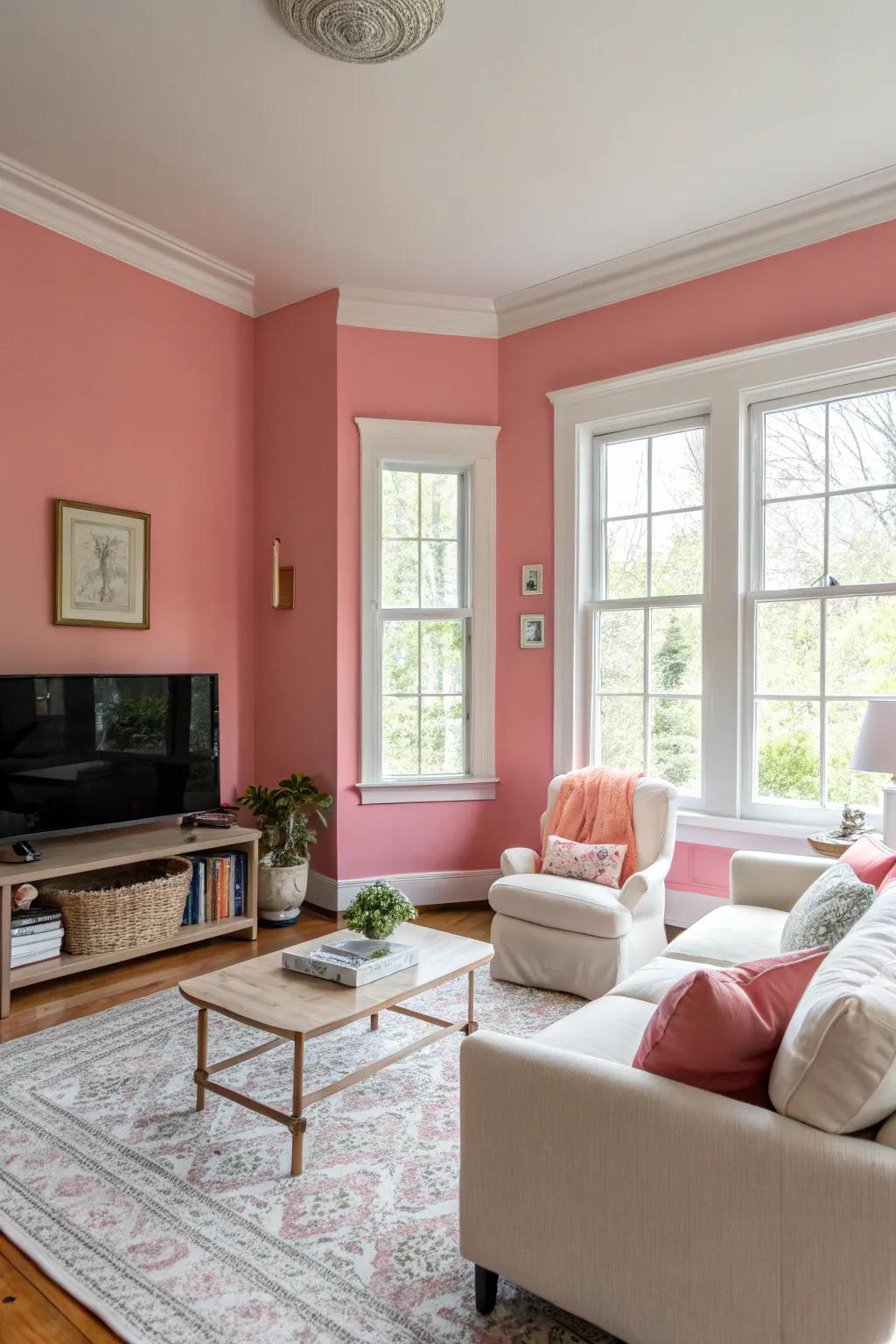 Striking pink makes a daring, energizing statement.