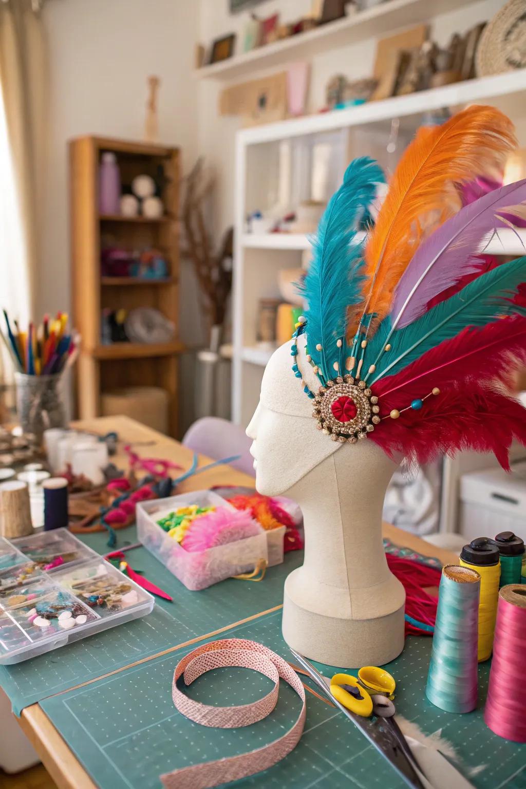Head adornments add a dash of sophistication and merriment to the party attire
