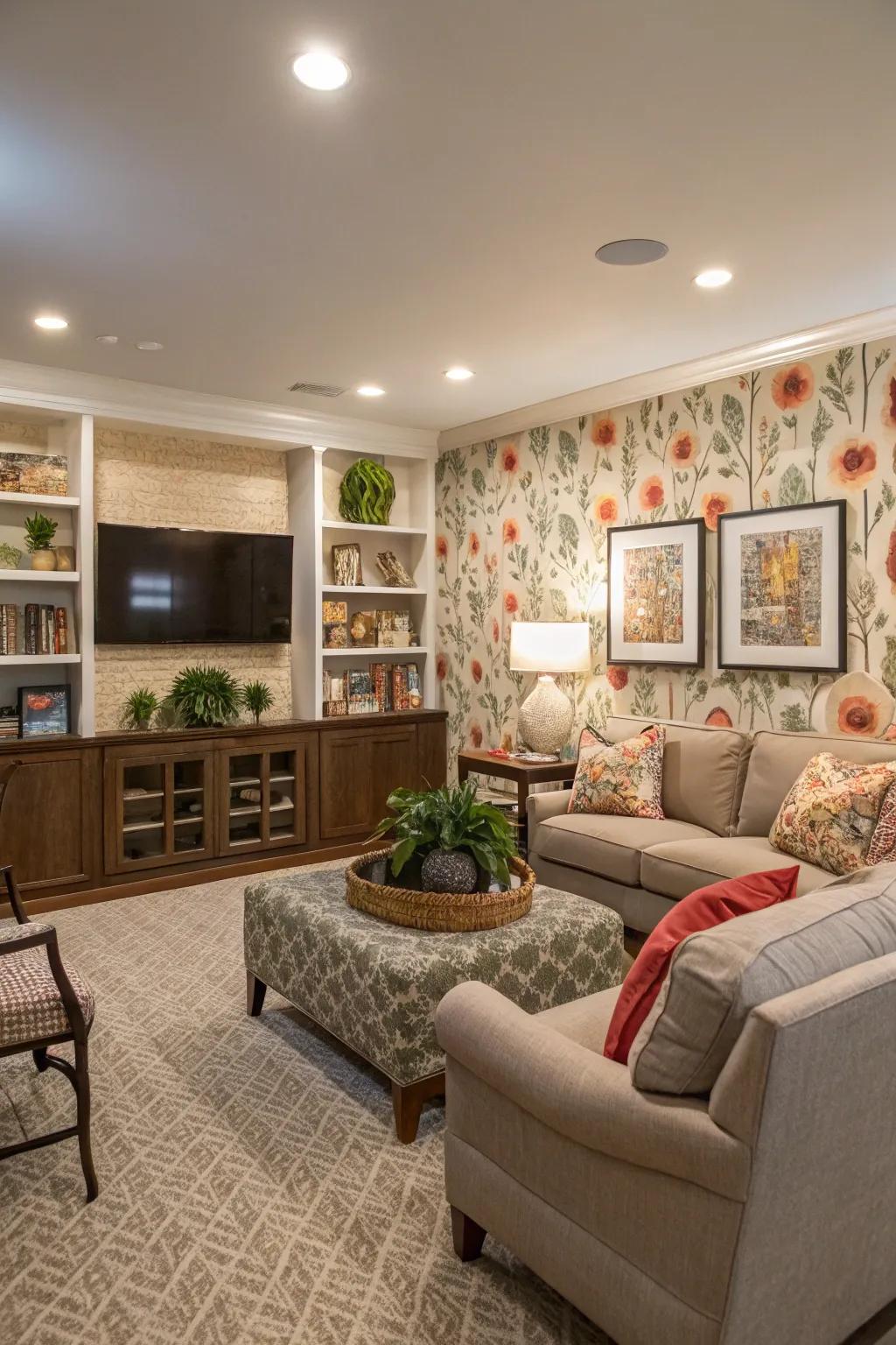 Participatory wall covering brings surprise and delight to a family space.