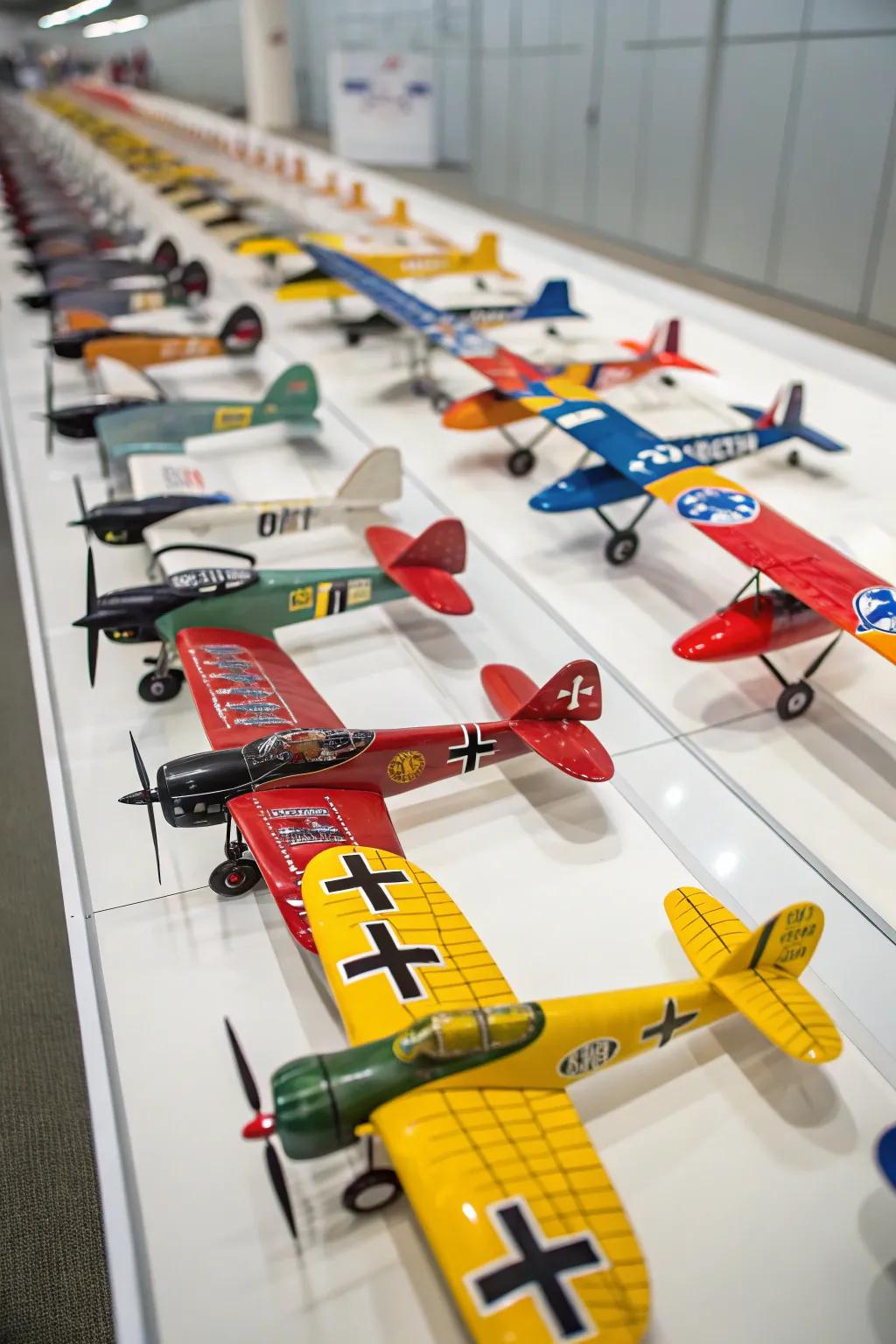 Displays sorted by color offer visual harmony and organization.