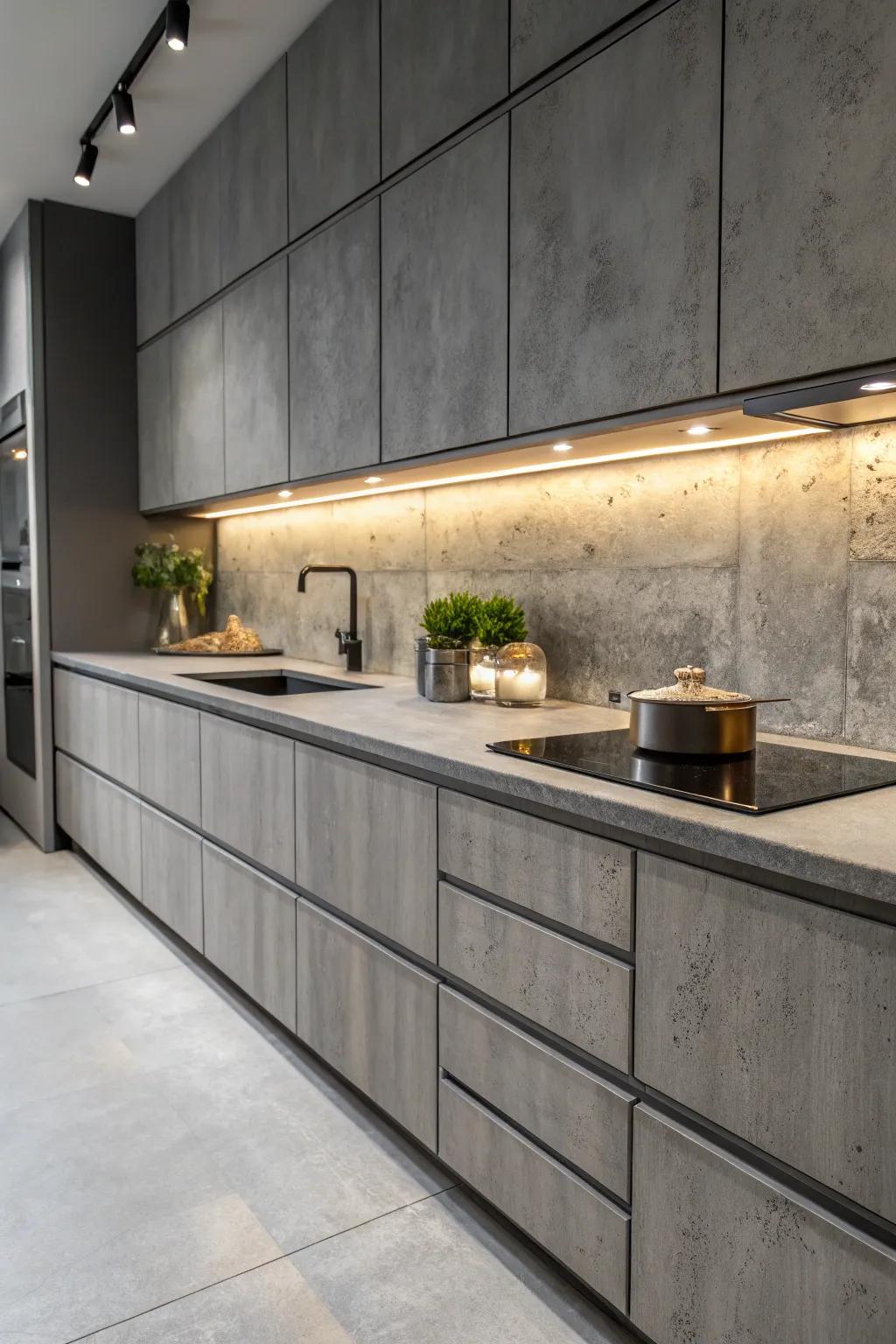 Present an industrial edge with concrete elements.