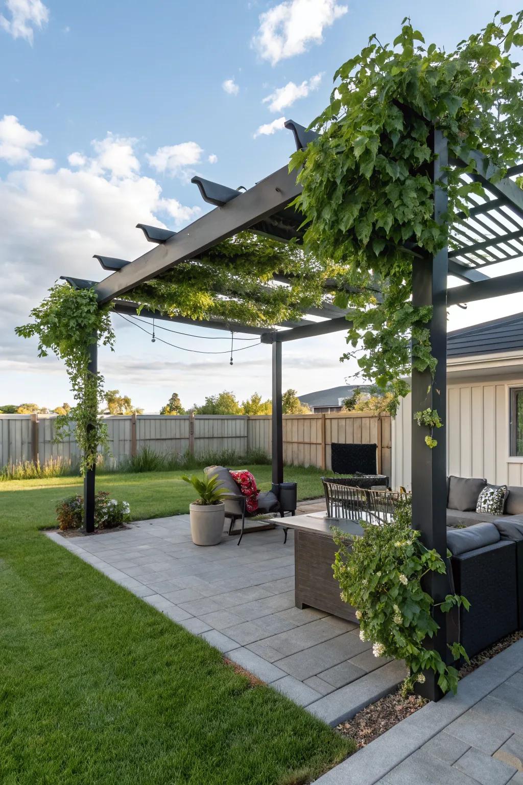 Umbrage structures ensure coziness and panache.