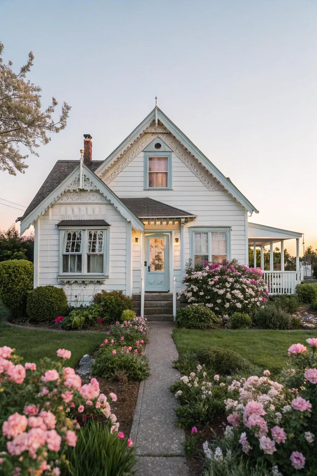 White and pastel tones lend a revitalizing, inviting impression.