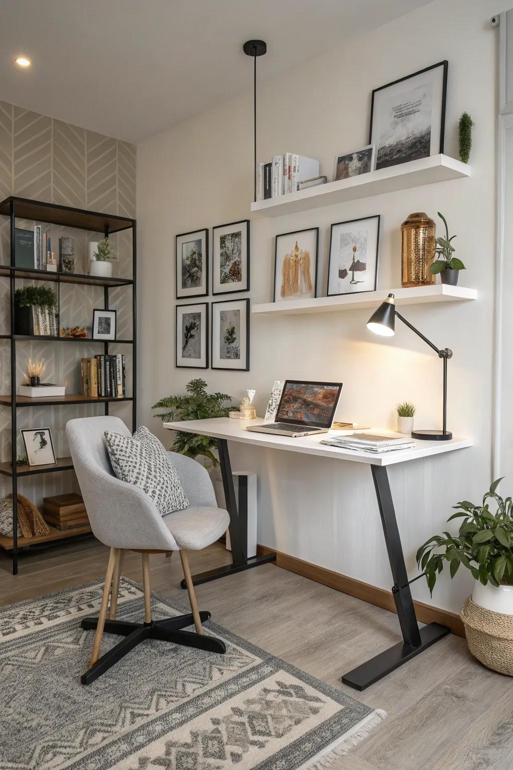 A dynamic workspace offering versatile furniture.